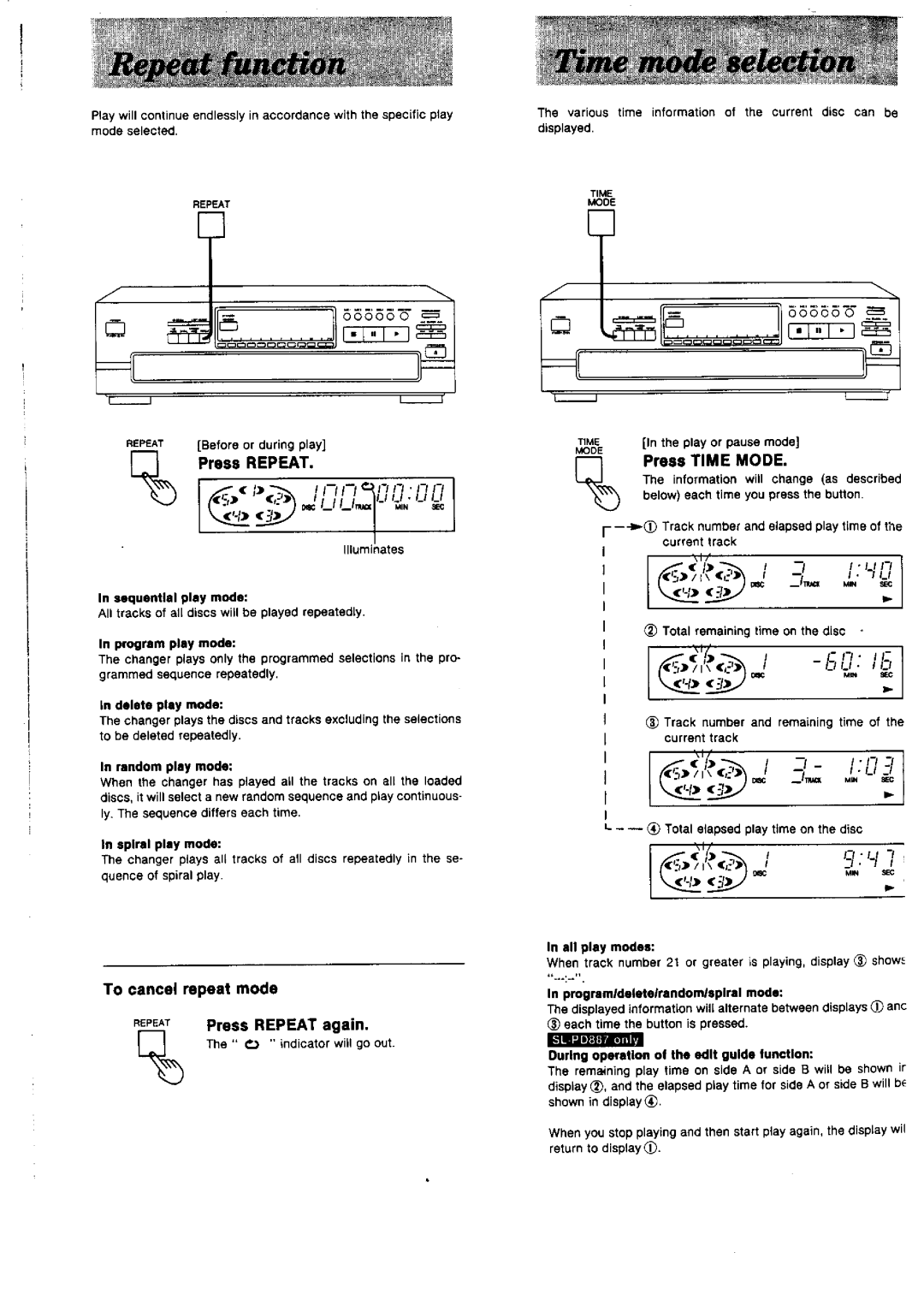 Technics sl-pd887 manual 