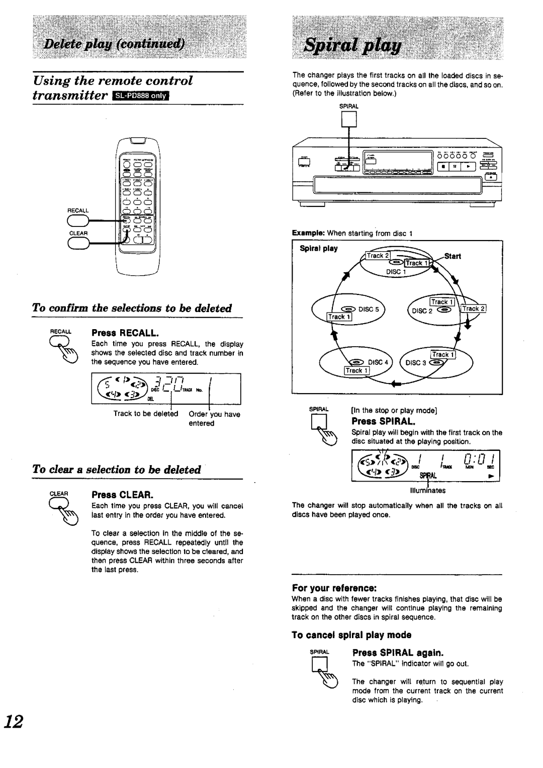 Technics SL-PD888 manual 