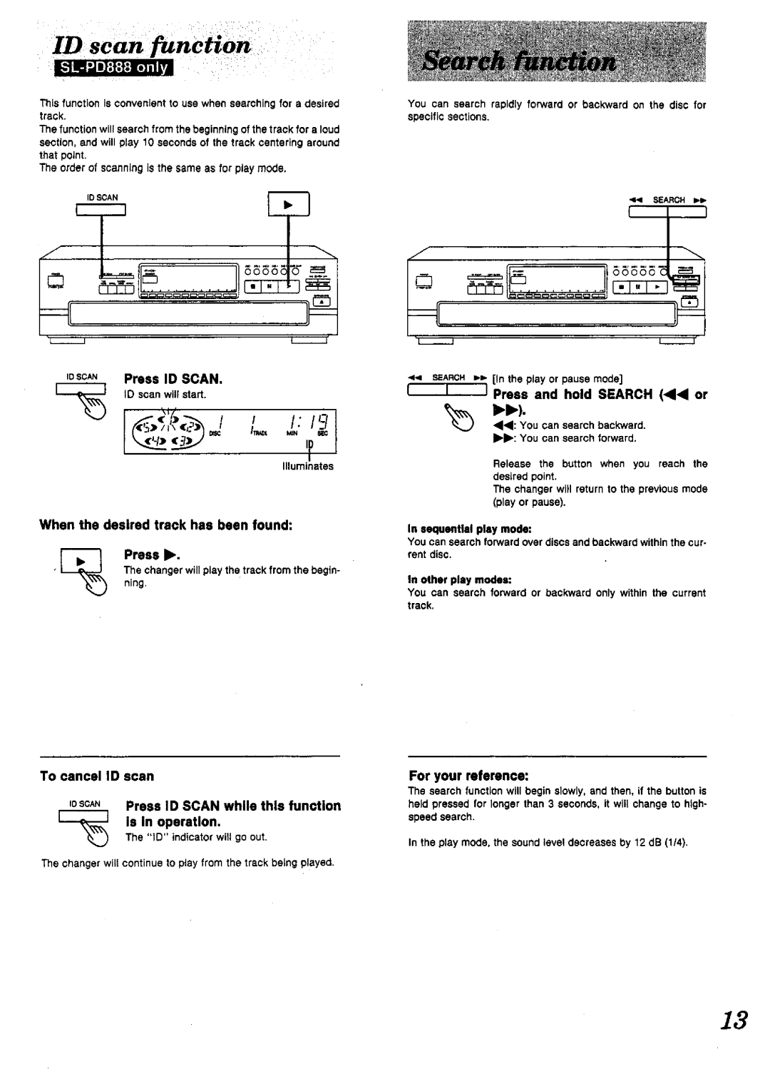 Technics SL-PD888 manual 