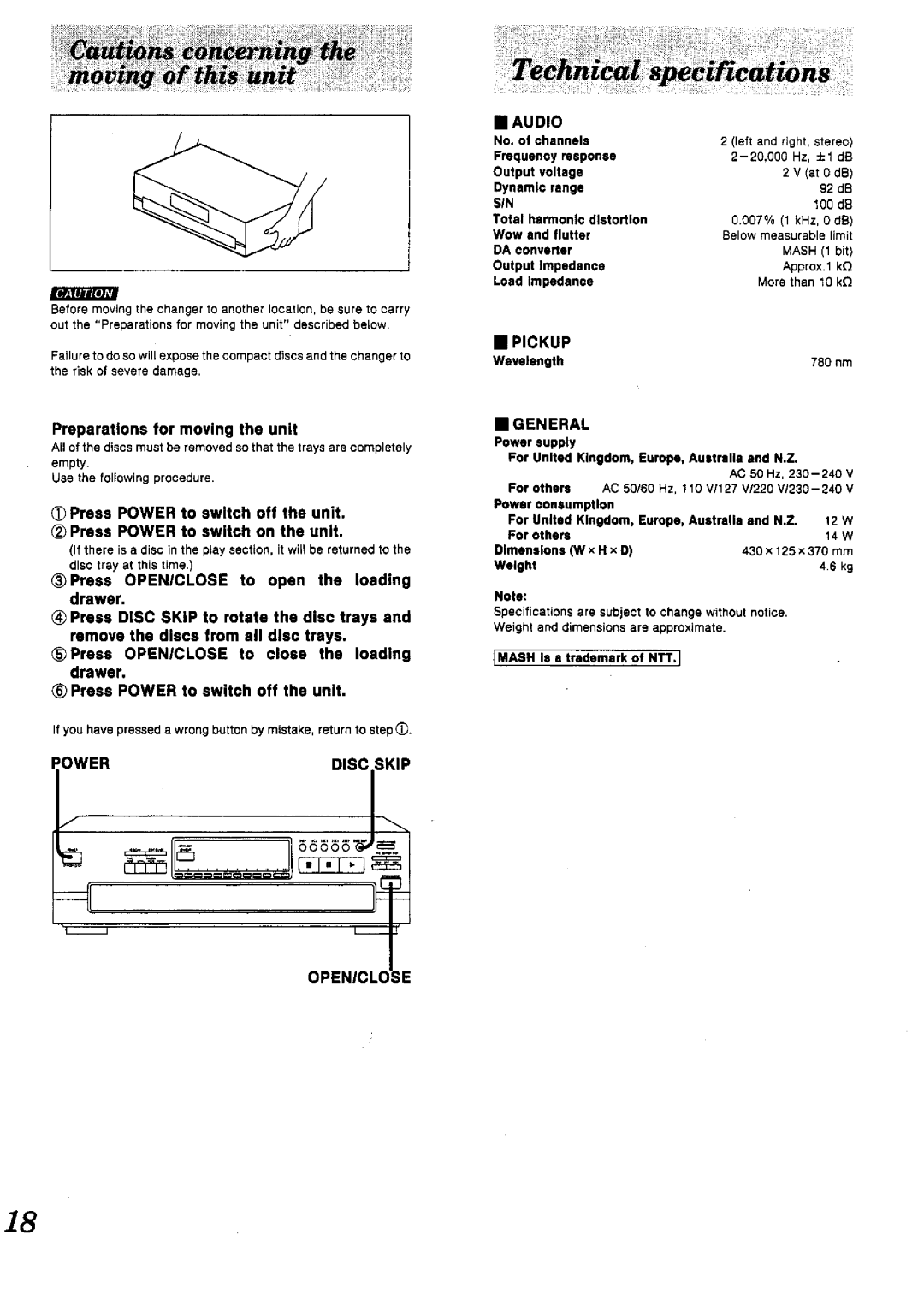 Technics SL-PD888 manual 