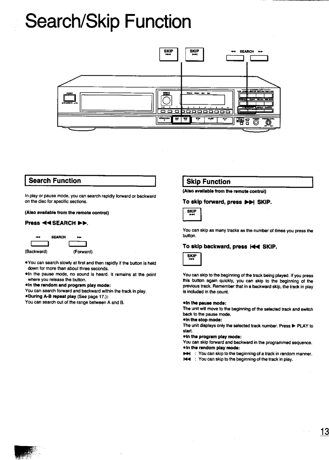 Technics SL-PG440 manual 