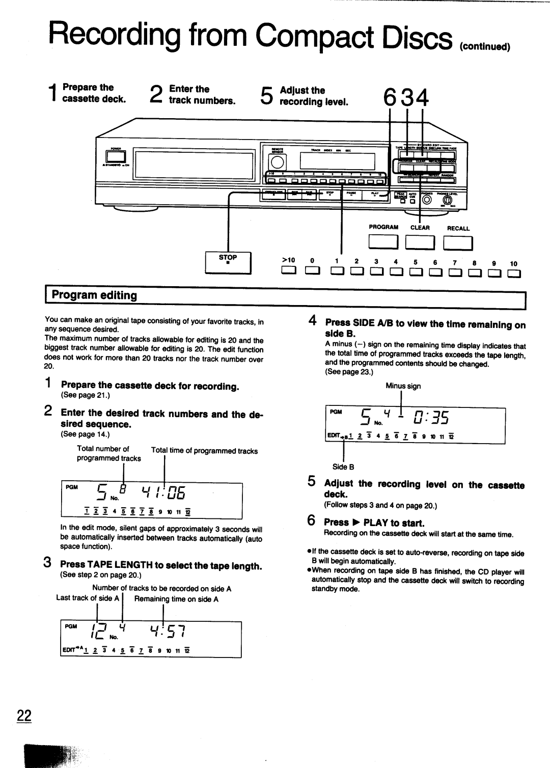 Technics SL-PG440 manual 