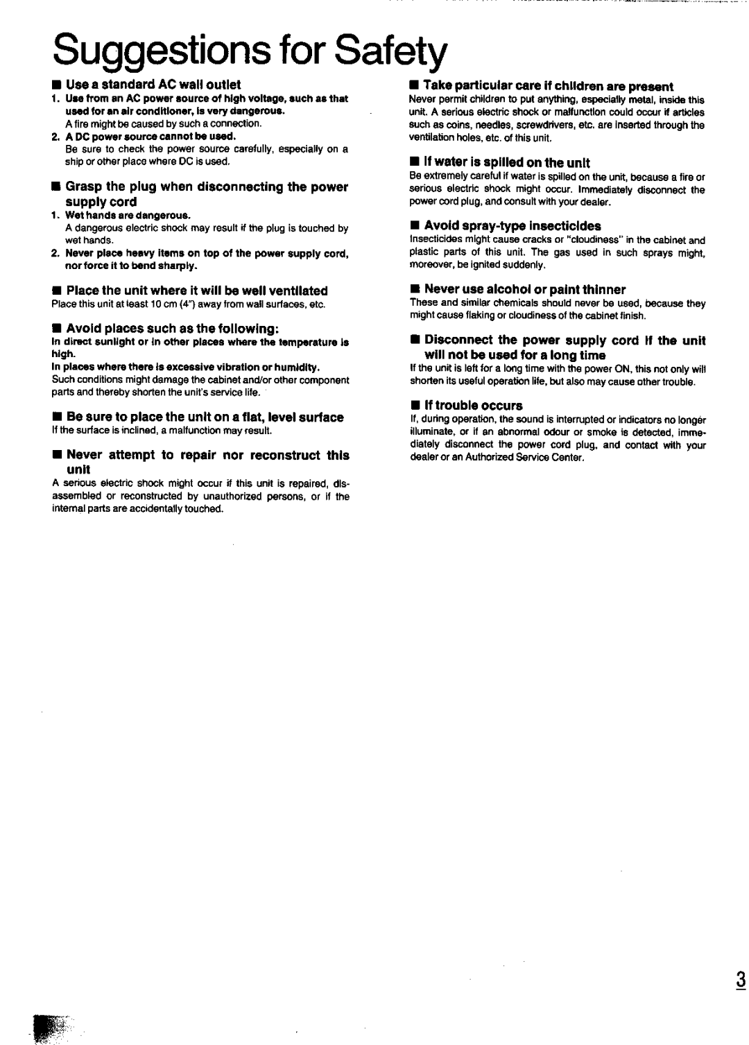 Technics SL-PG440 manual 