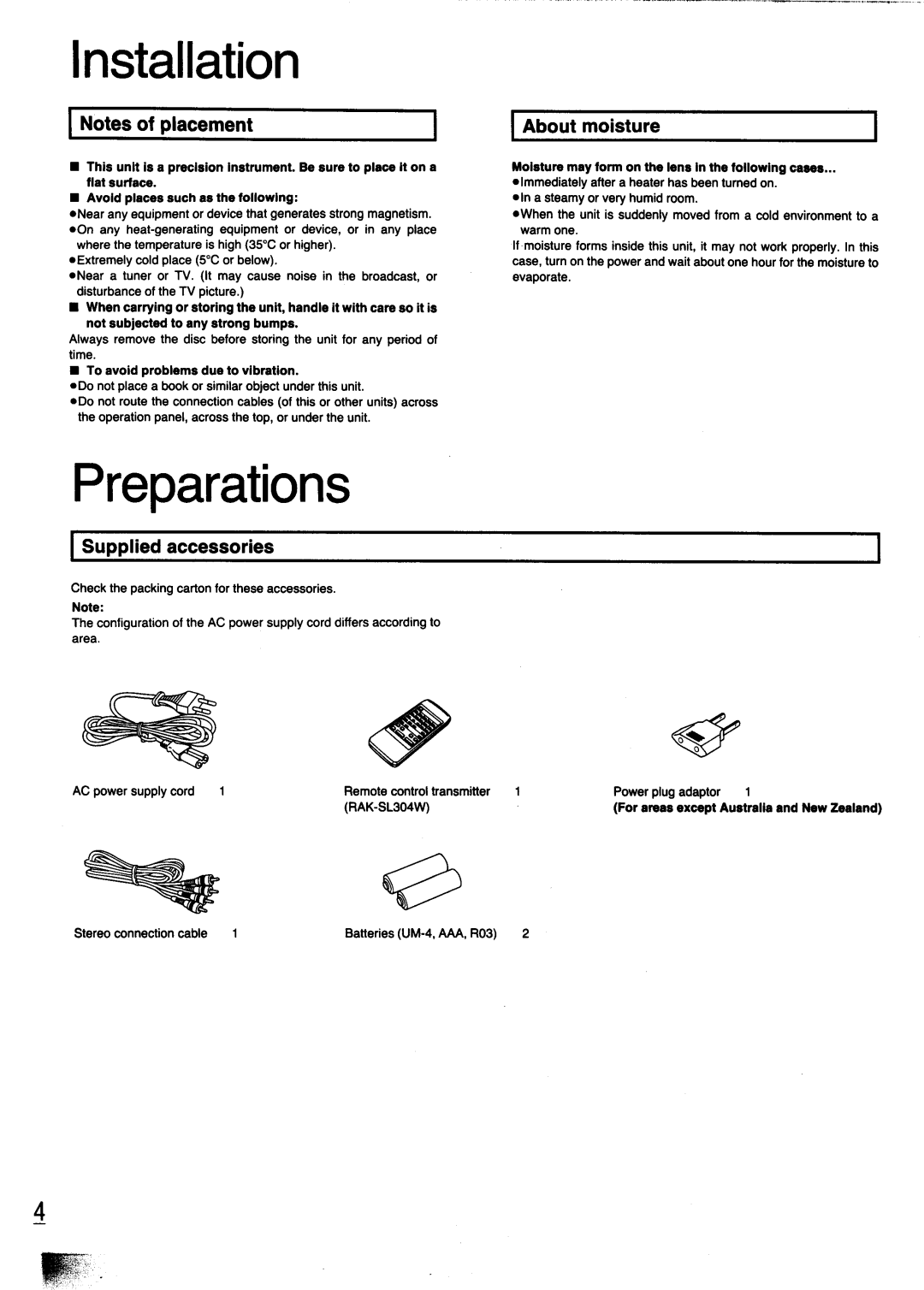 Technics SL-PG440 manual 