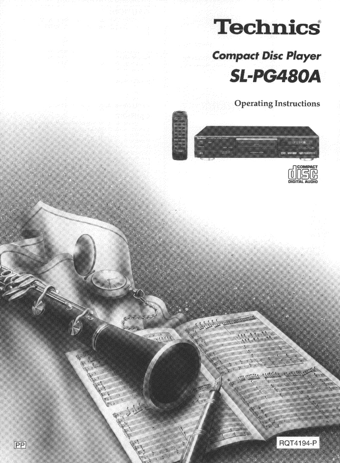 Technics SL-PG480A manual 