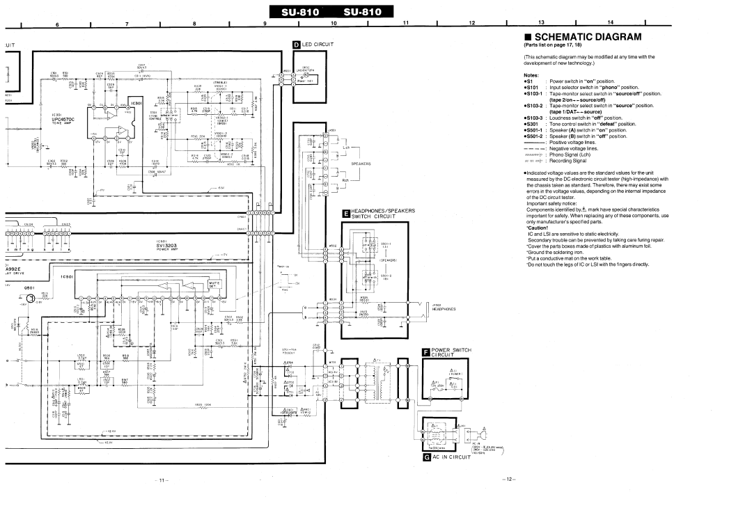 Technics SU-810 manual 