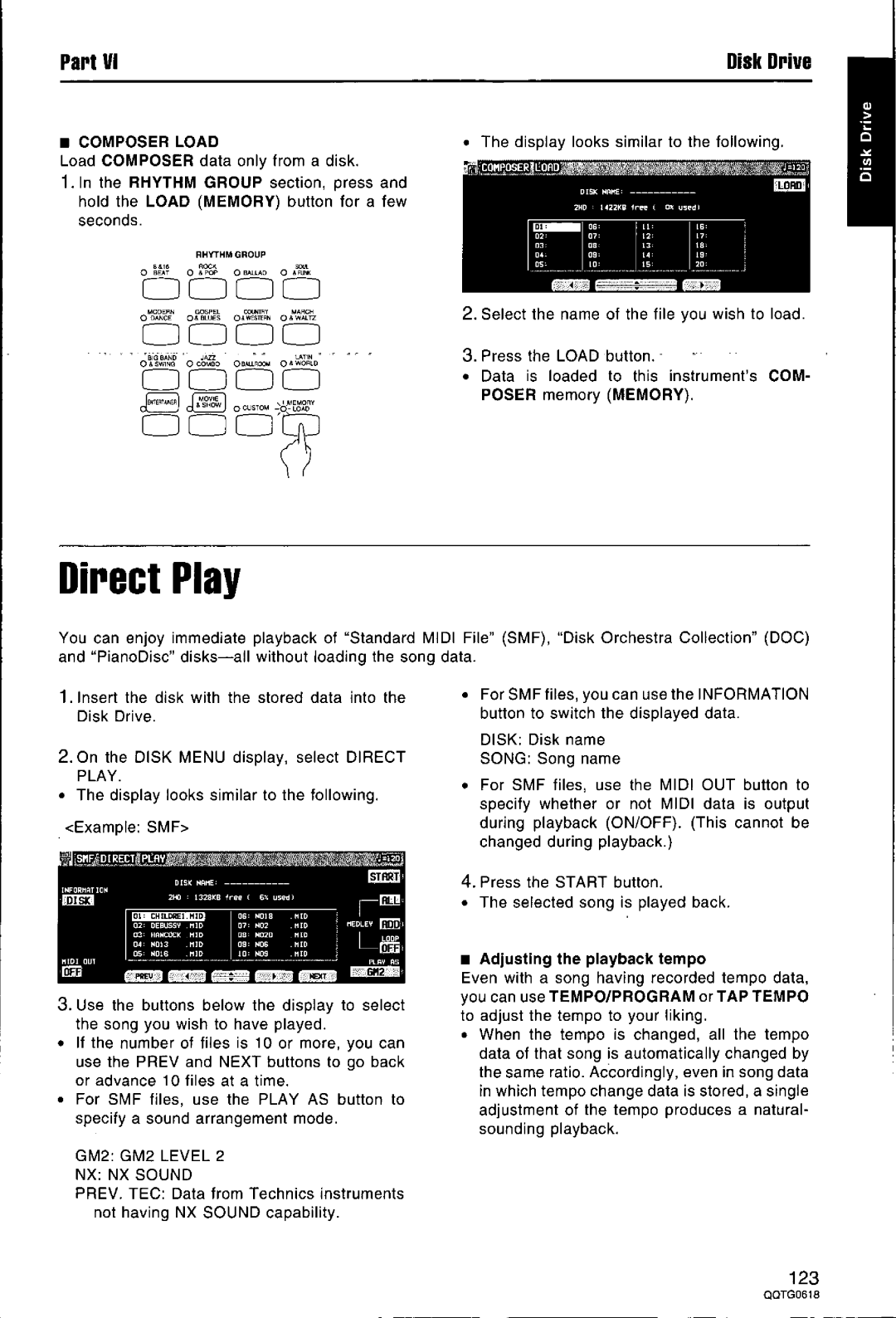 Technics SX-KN6500 manual 