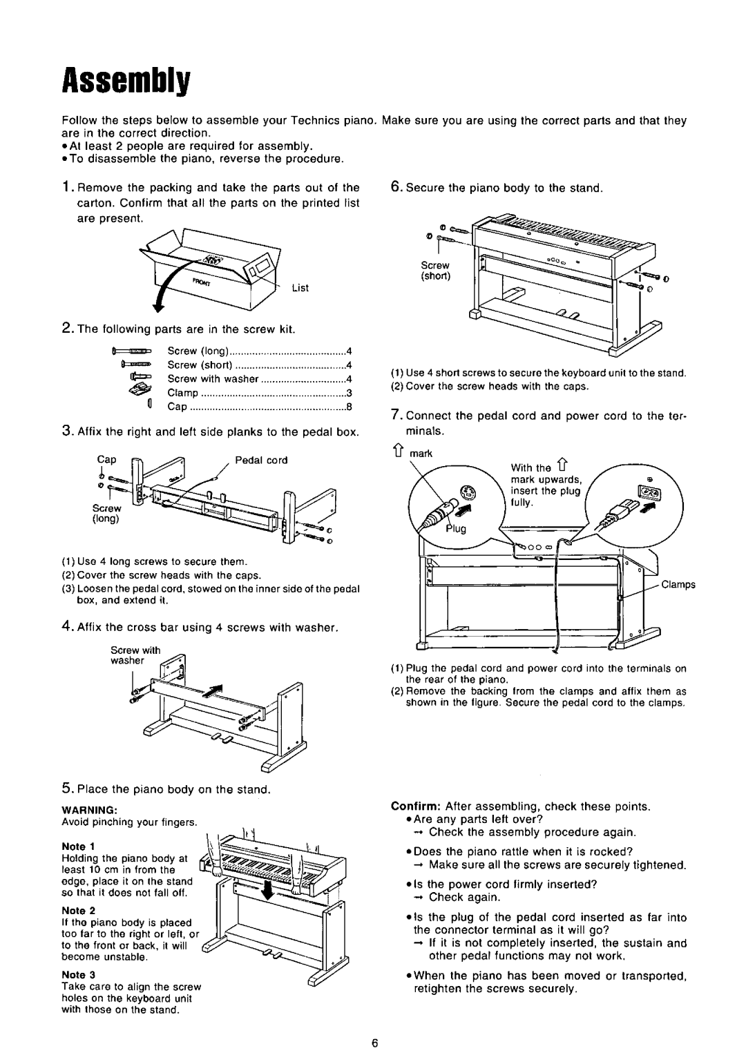 Technics SX-PC12 manual 