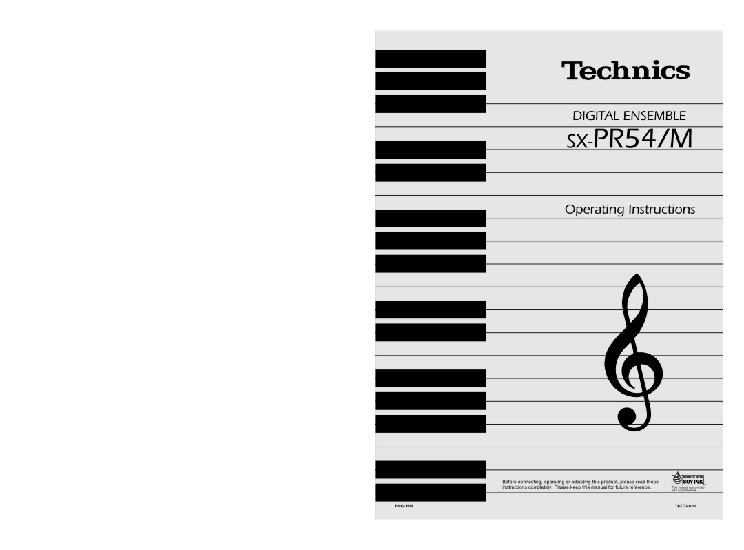 Technics SX-PR54/M operating instructions 