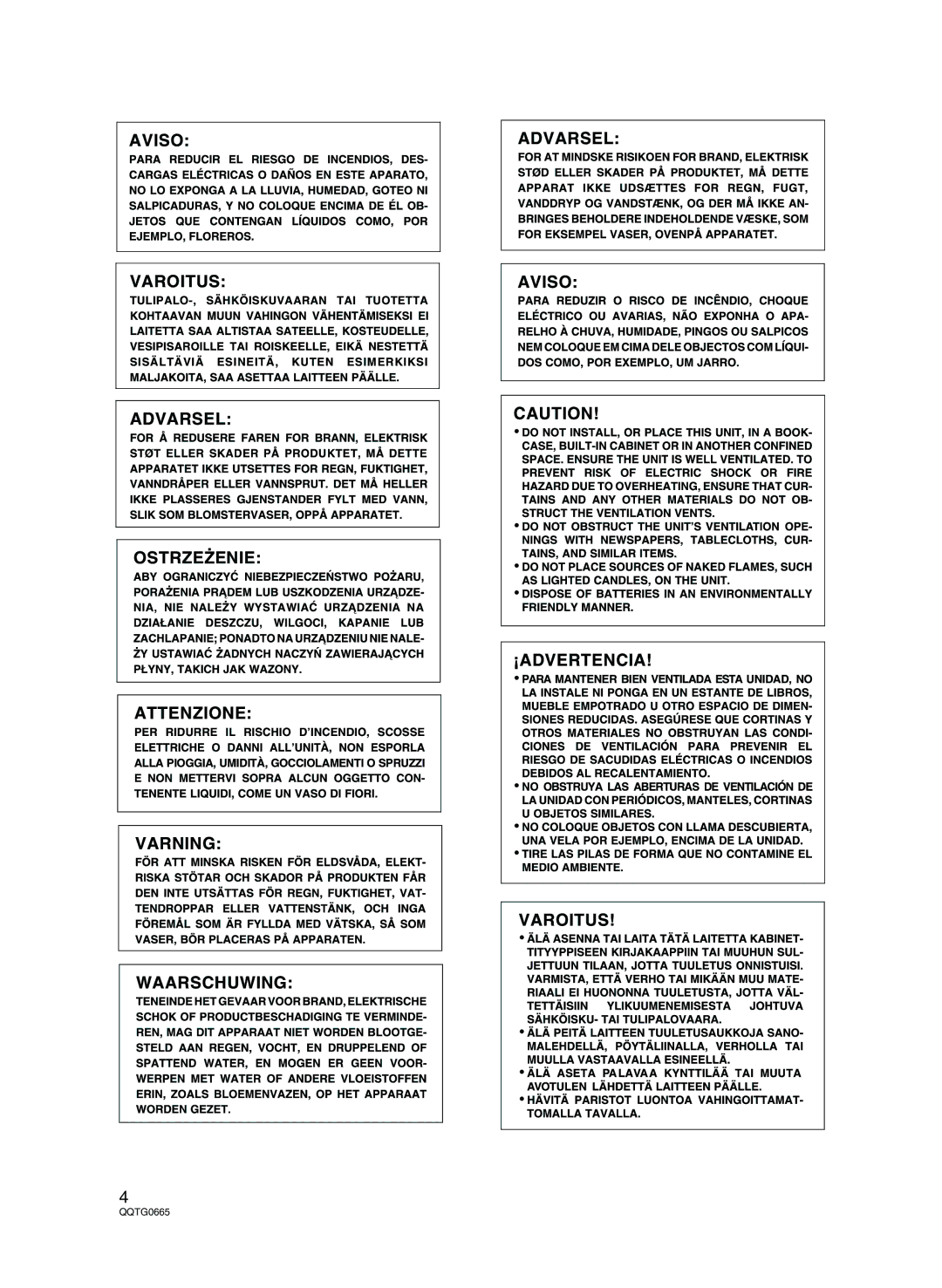 Technics sx-PR604/M, sx-PR804/M operating instructions QQTG0665 