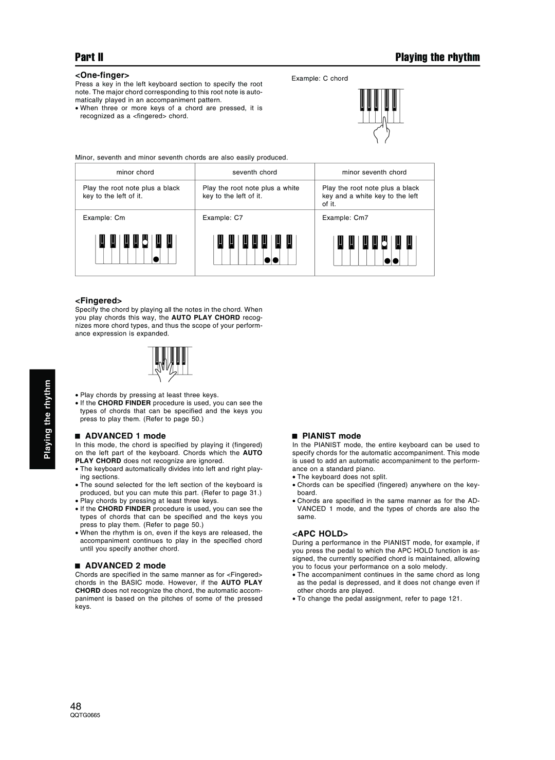 Technics sx-PR604/M, sx-PR804/M operating instructions APC Hold 