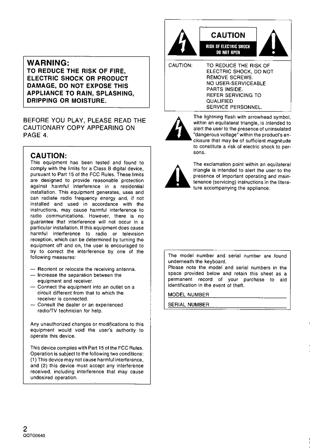 Technics SX-PX665 manual 