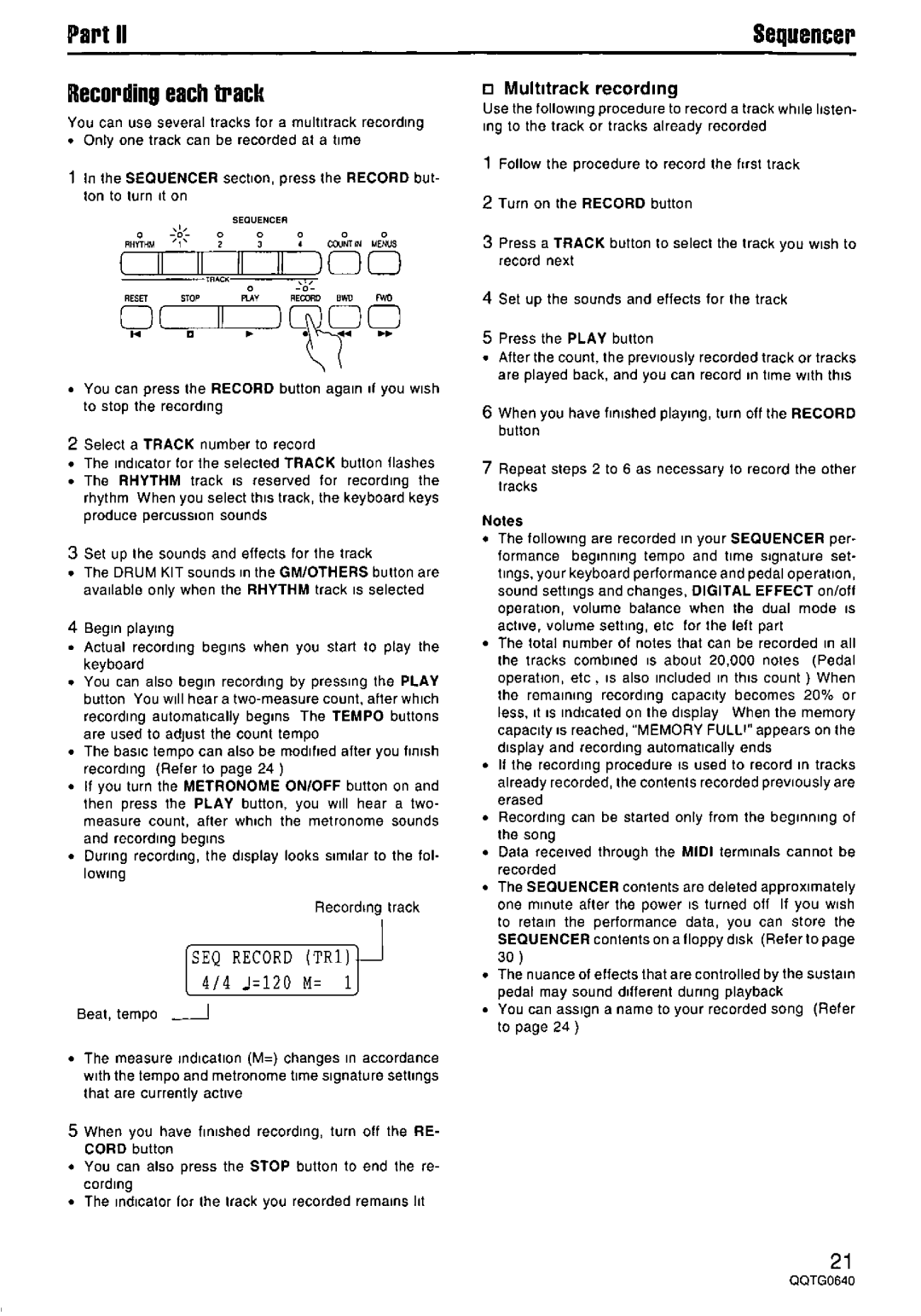 Technics SX-PX665 manual 