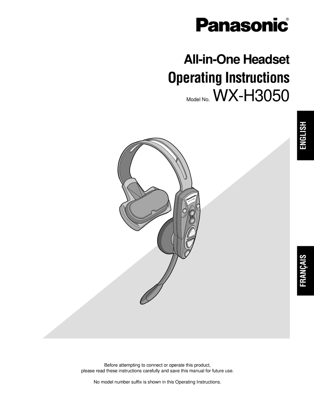 Technics WX-H3050 manual Operating Instructions 