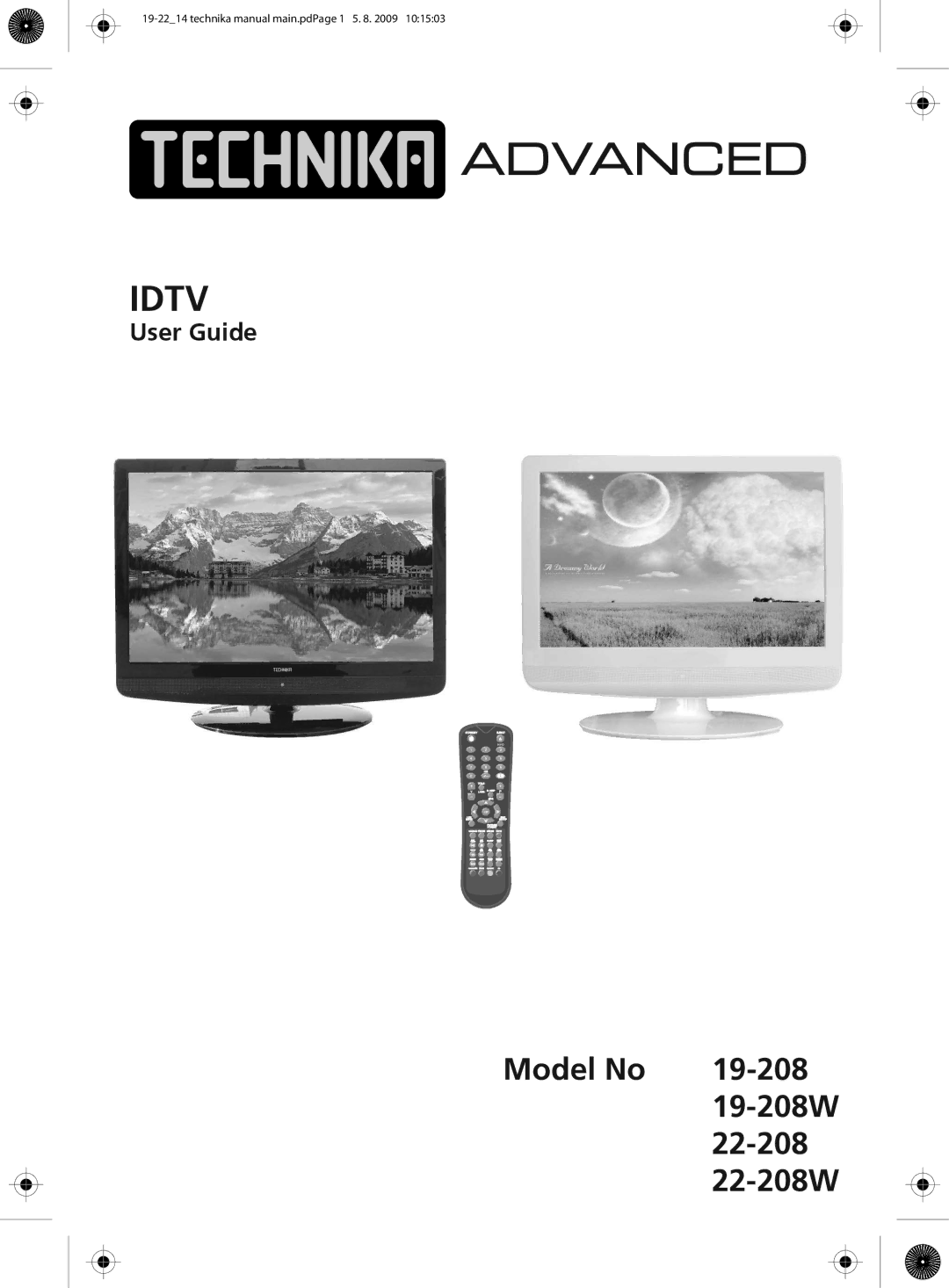 Technika 19-208W, 22-208W manual Idtv 