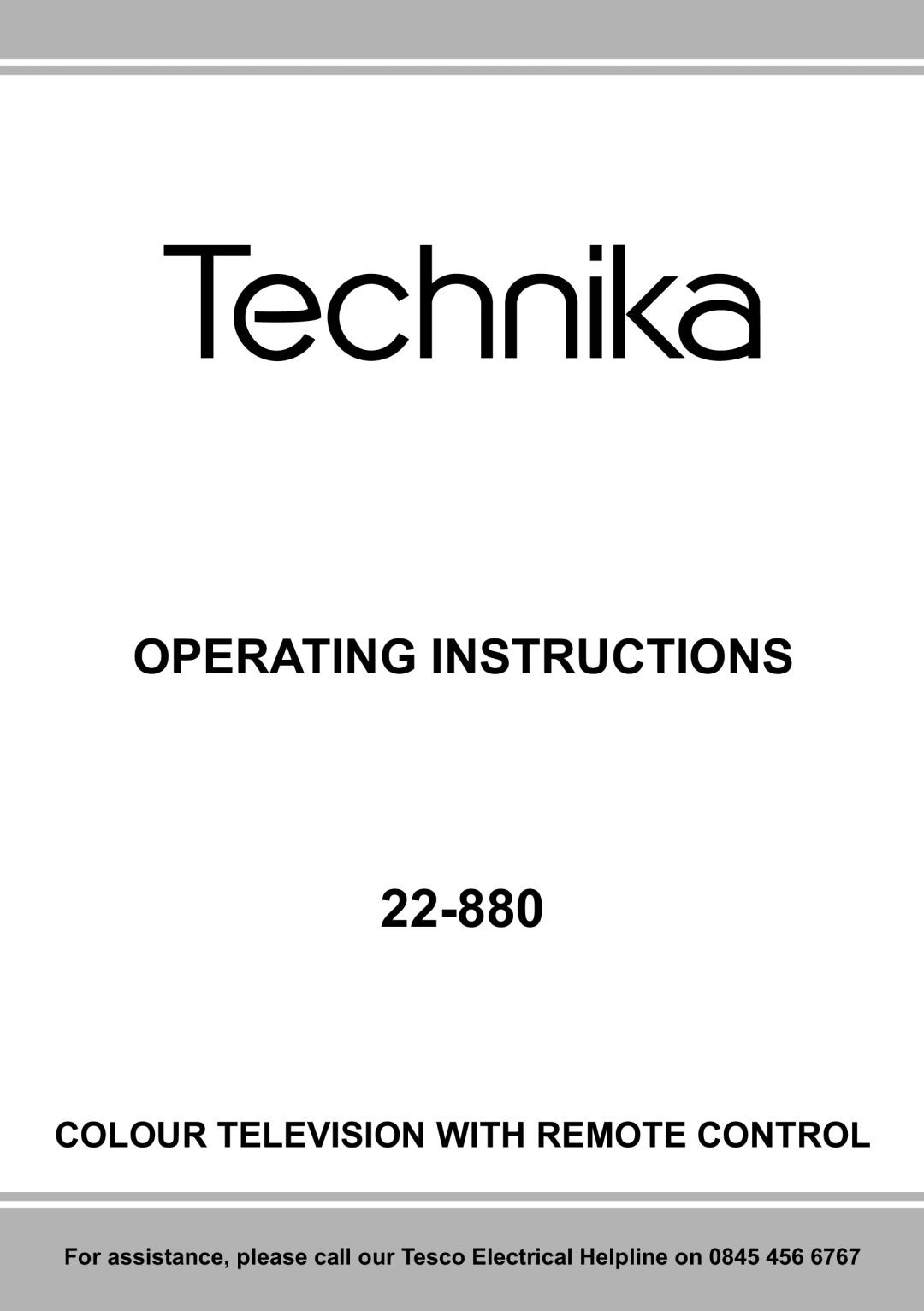 Technika 22-880 operating instructions 