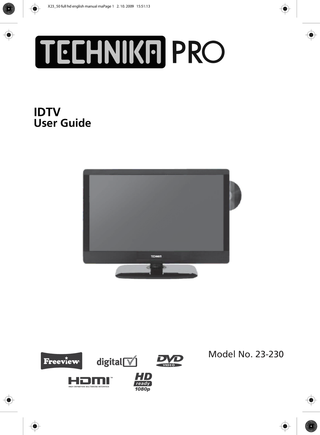 Technika 23-230 manual Idtv 