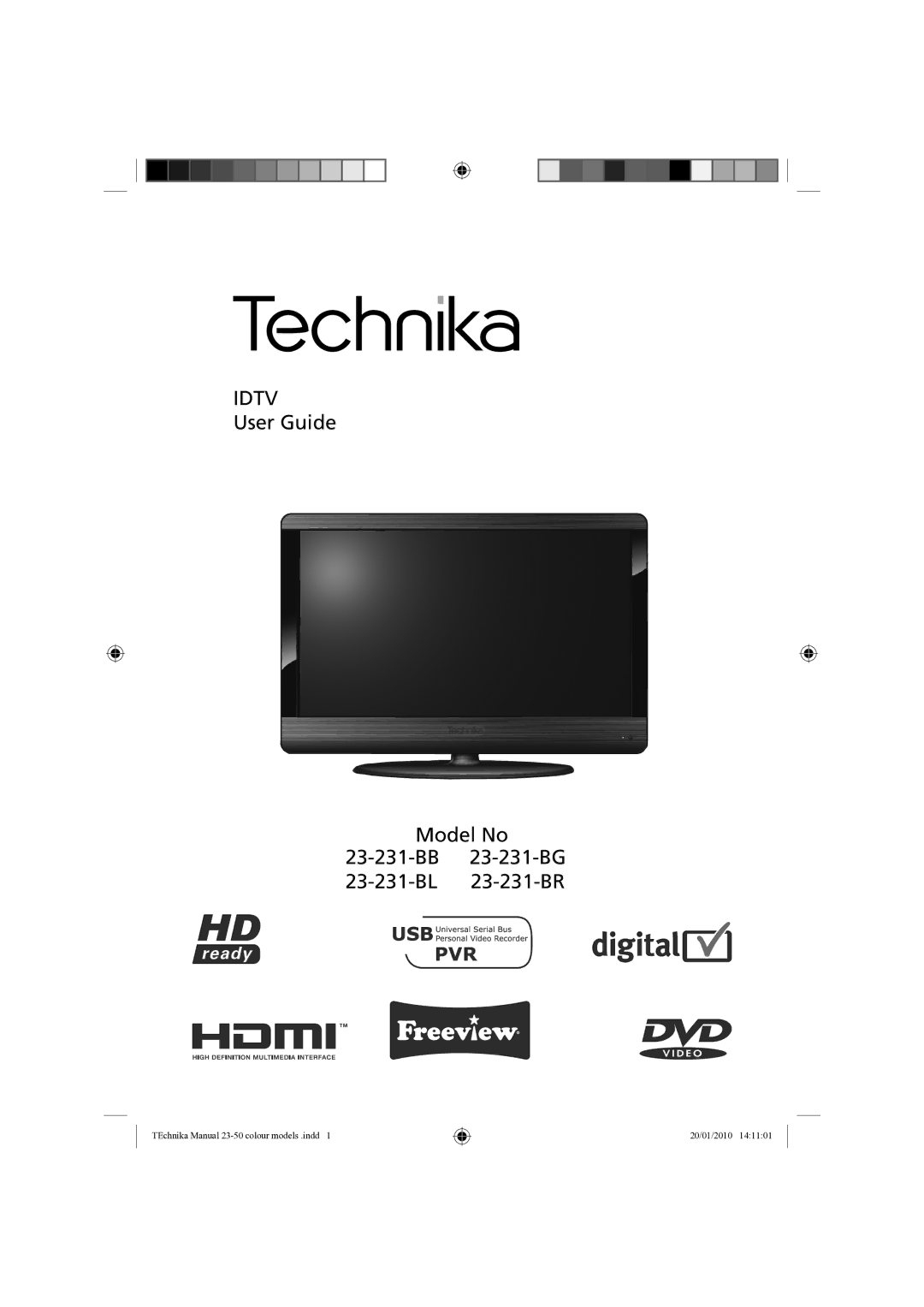 Technika 23-231-BB manual Idtv 