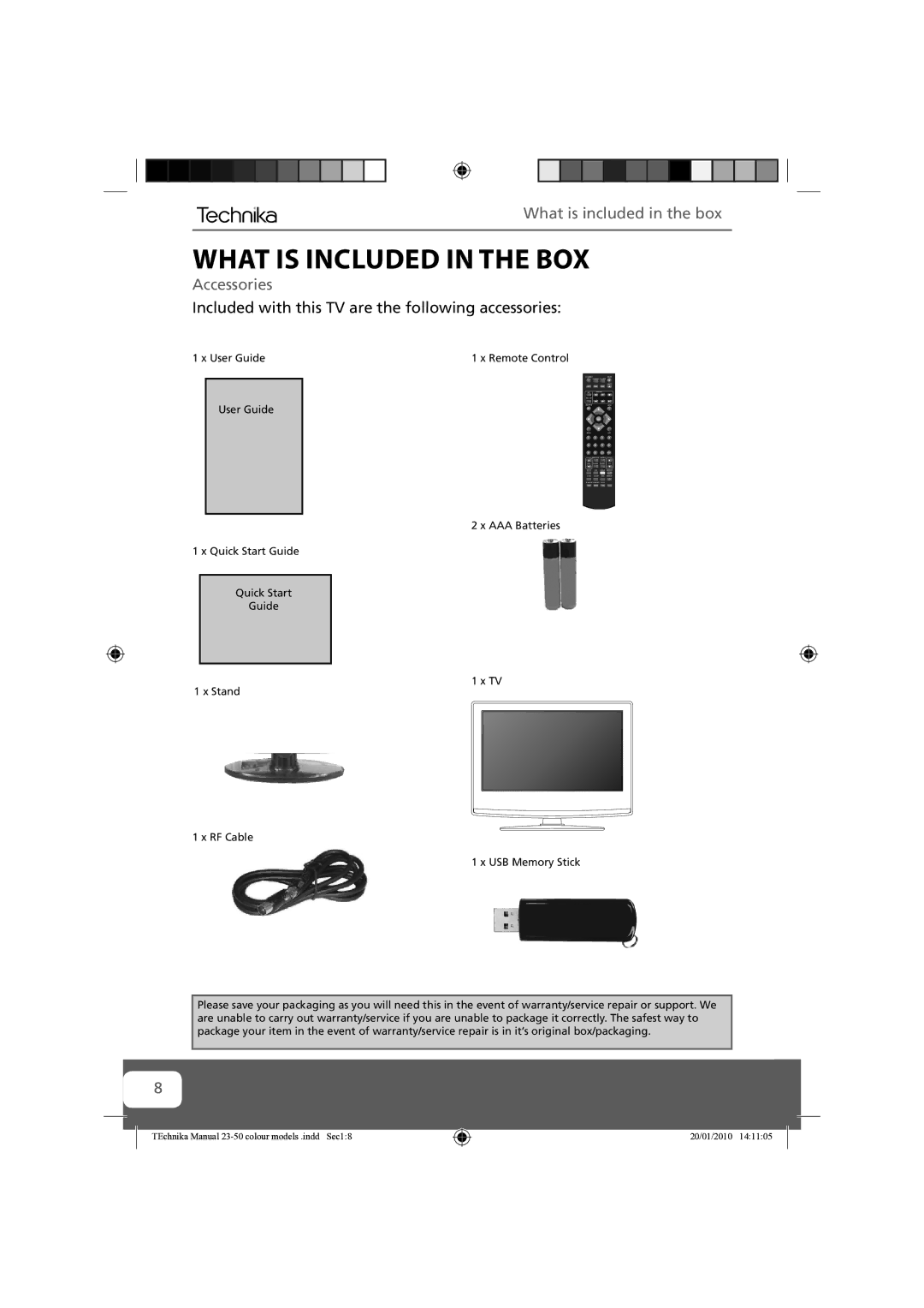 Technika 23-231-BB manual What is Included in the BOX, What is included in the box, Accessories 