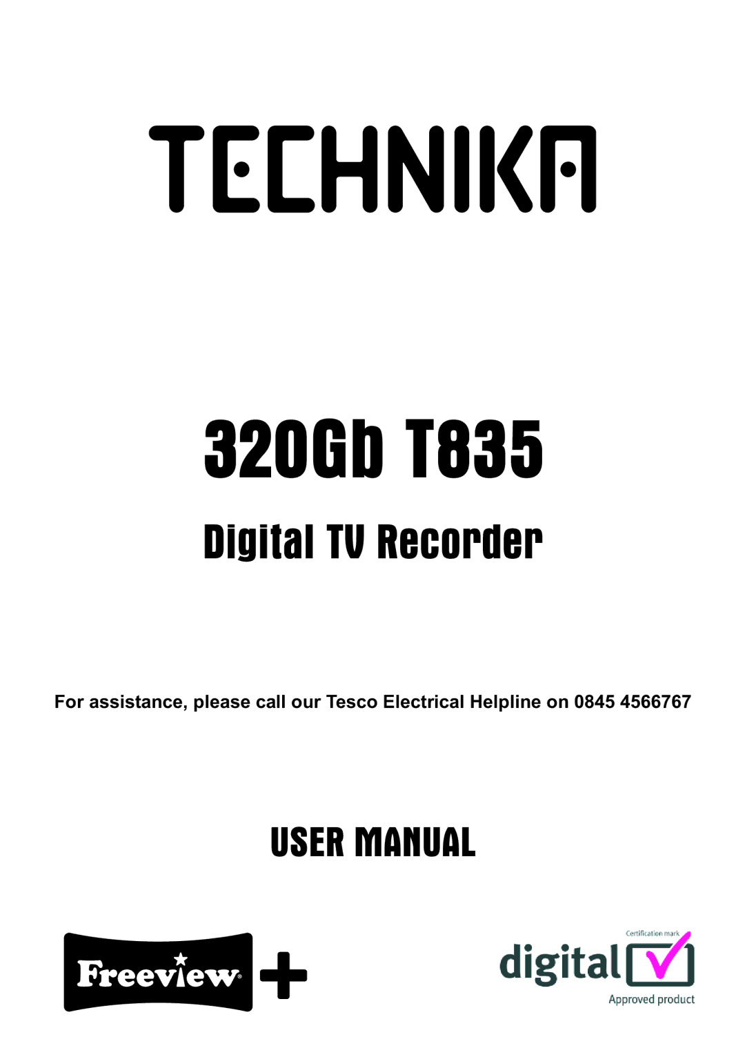 Technika 320Gb T835 user manual 