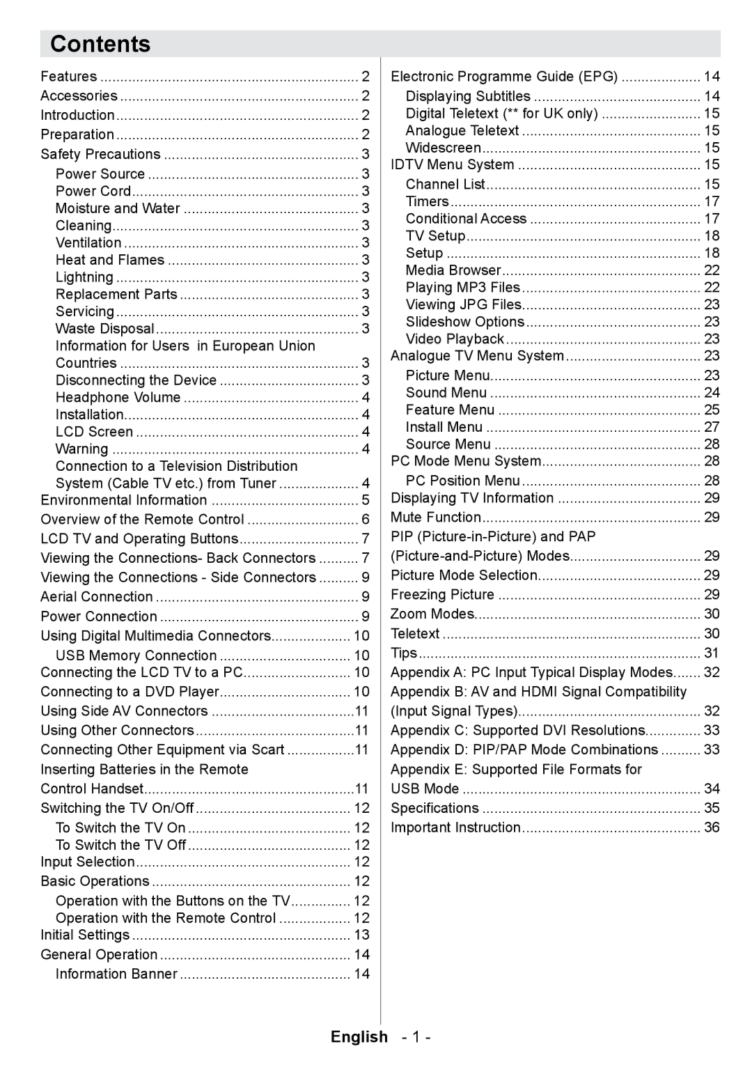 Technika 42-2020 manual Contents 