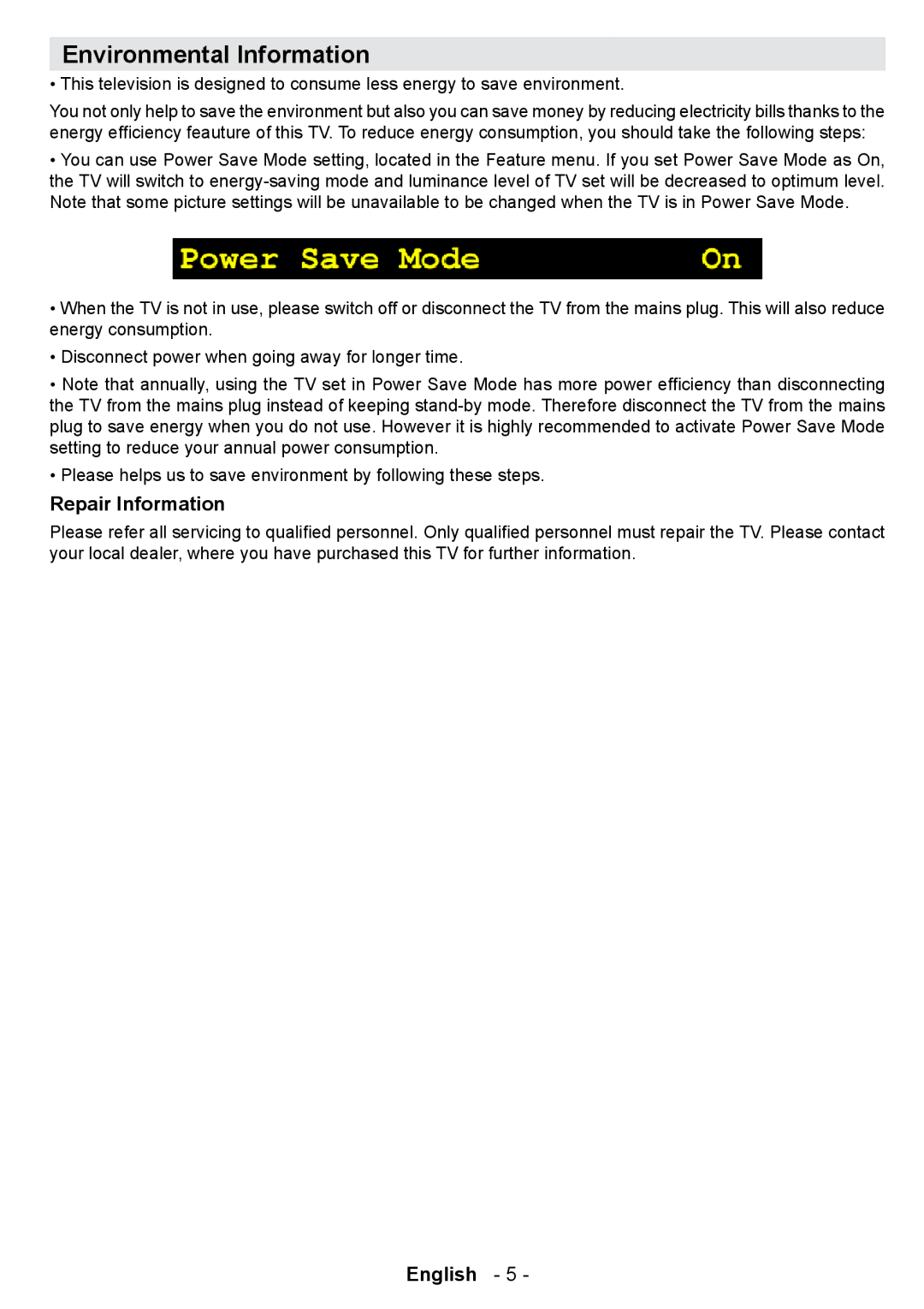 Technika 42-2020 manual Environmental Information, Repair Information 