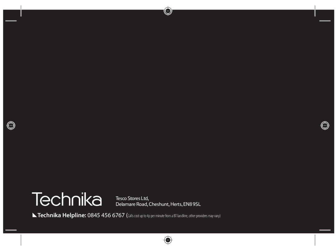 Technika A700 manual Delamare Road, Cheshunt, Herts, EN8 9SL 