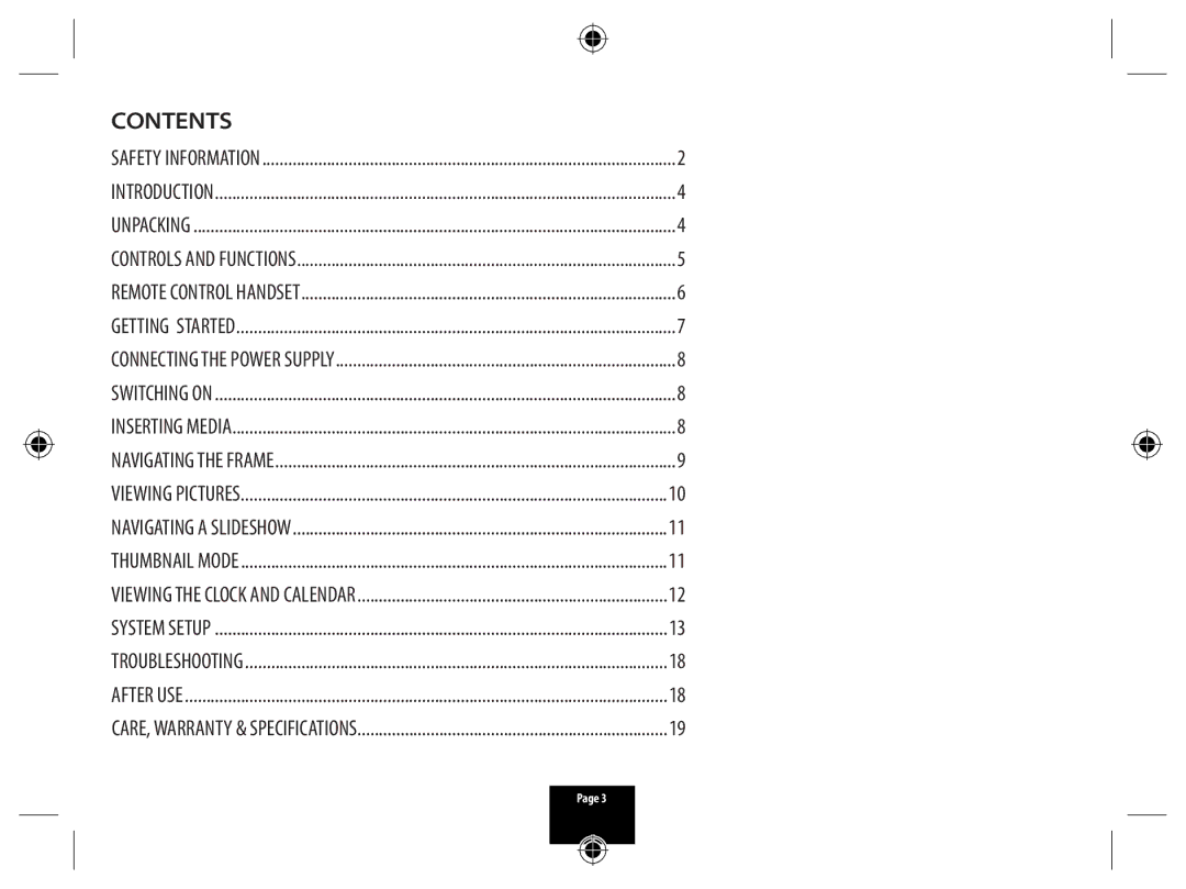 Technika A700 manual Contents 