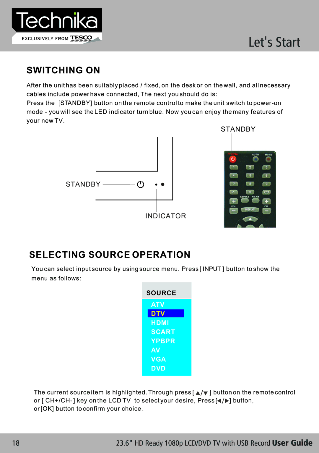 Technika LCD 24-621 manual Atv 