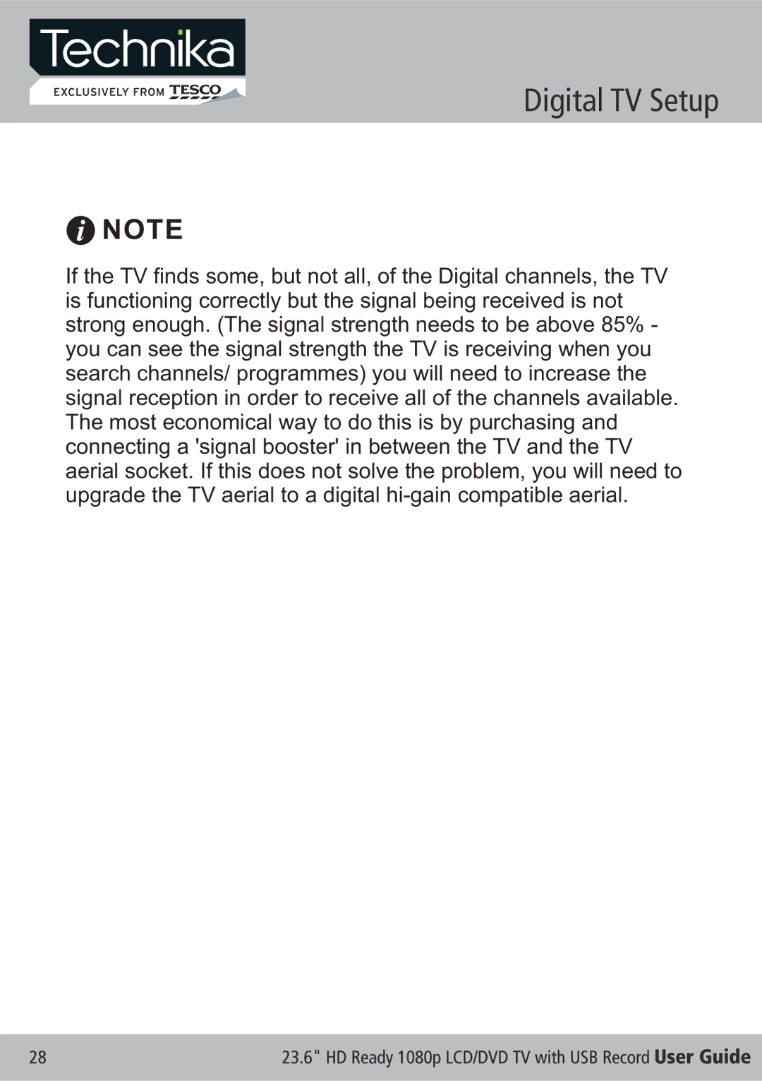 Technika LCD 24-621 manual Digital TV Setup 