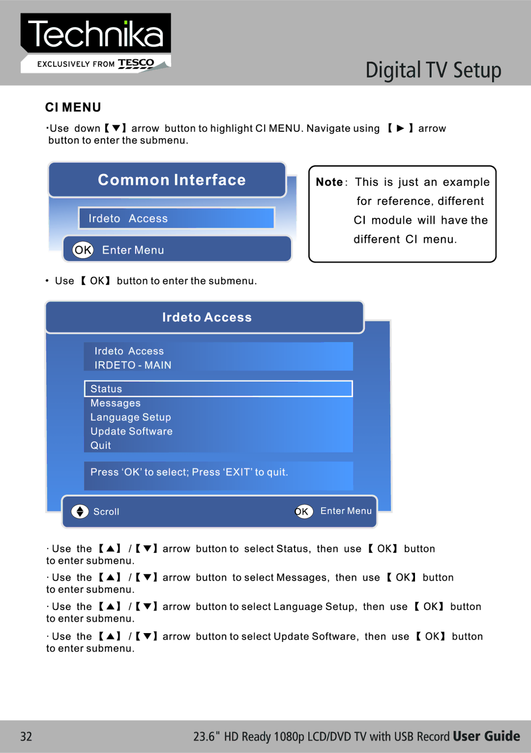 Technika LCD 24-621 manual Digital TV Setup 