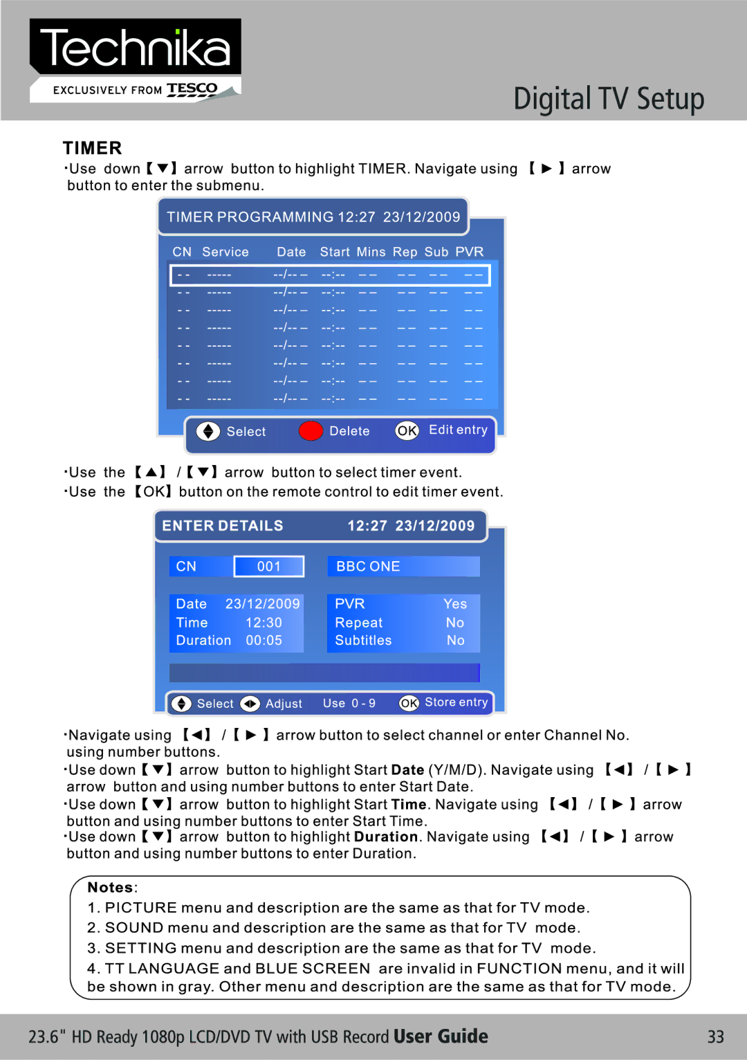 Technika LCD 24-621 manual Digital TV Setup 