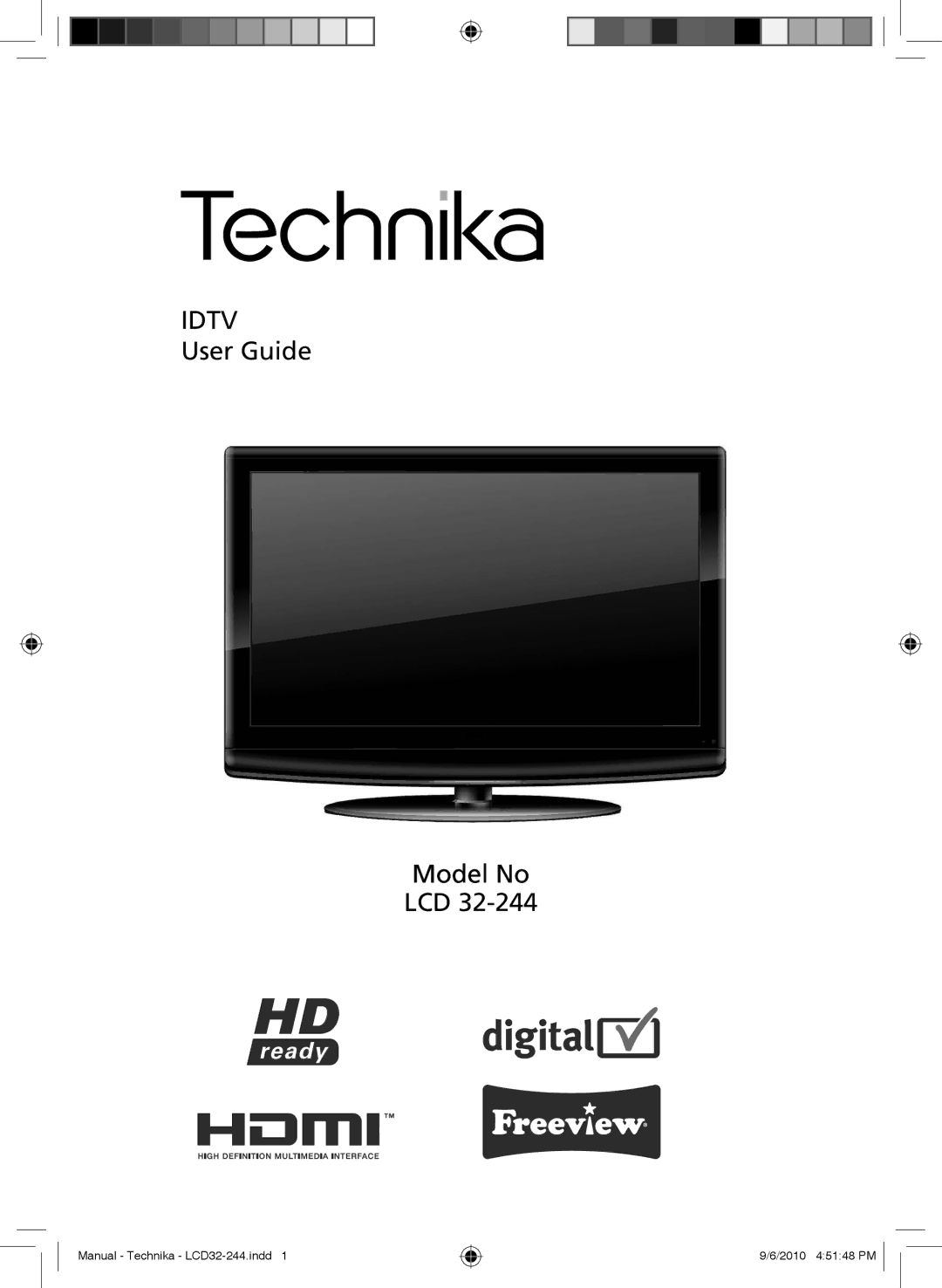 Technika LCD 32-244 manual Idtv 