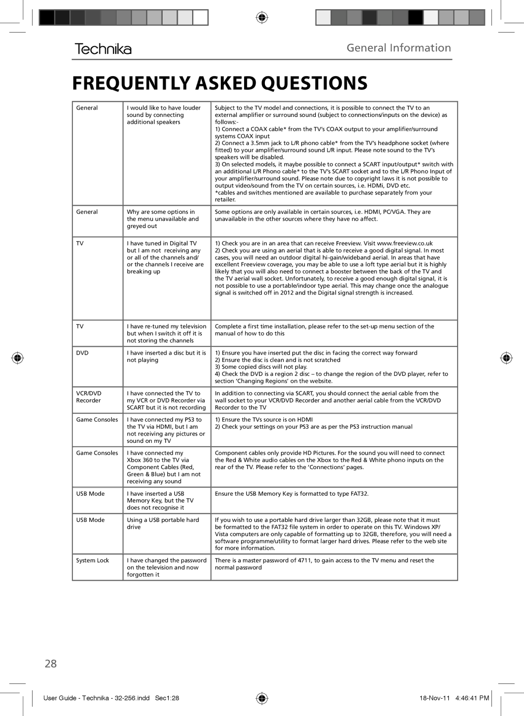 Technika LCD 32-256 manual Frequently Asked Questions, Dvd 