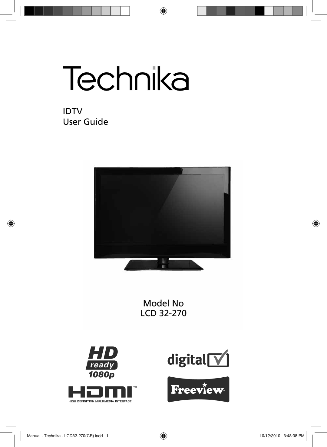 Technika LCD 32-270 manual Idtv 