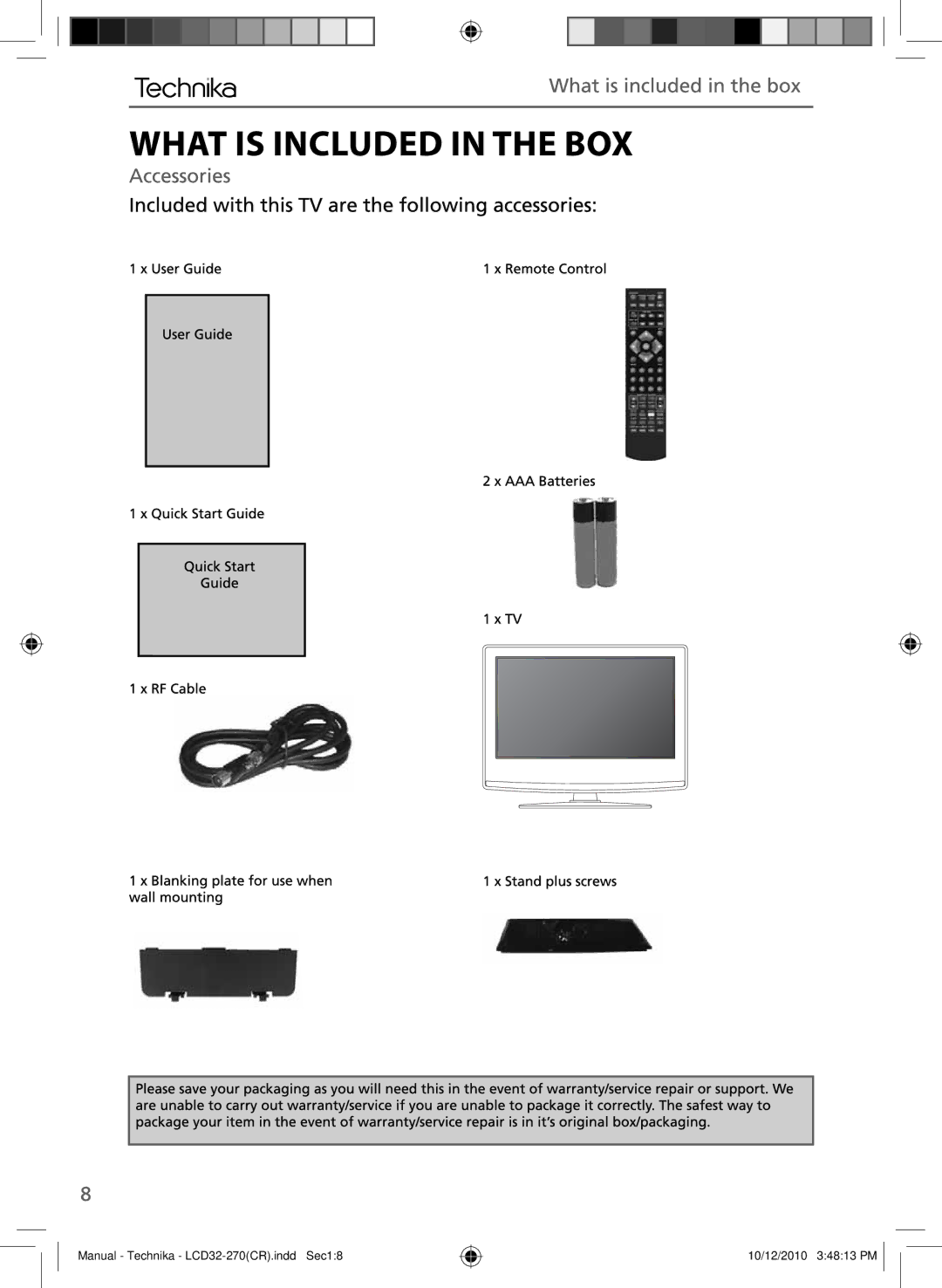 Technika LCD 32-270 manual Manual Technika LCD32-270CR.indd Sec18 10/12/2010 34813 PM 