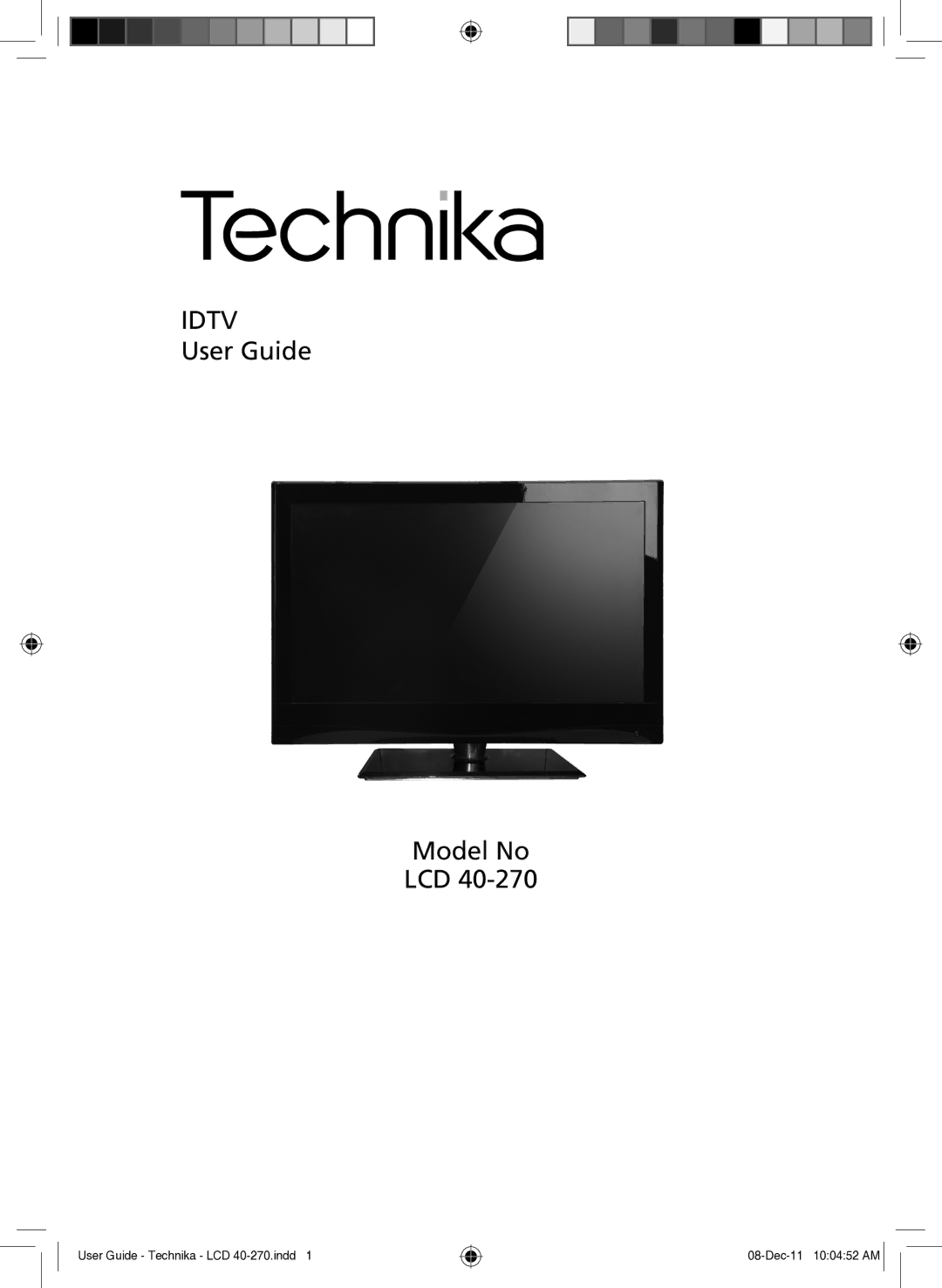 Technika LCD 40-270 manual Idtv 