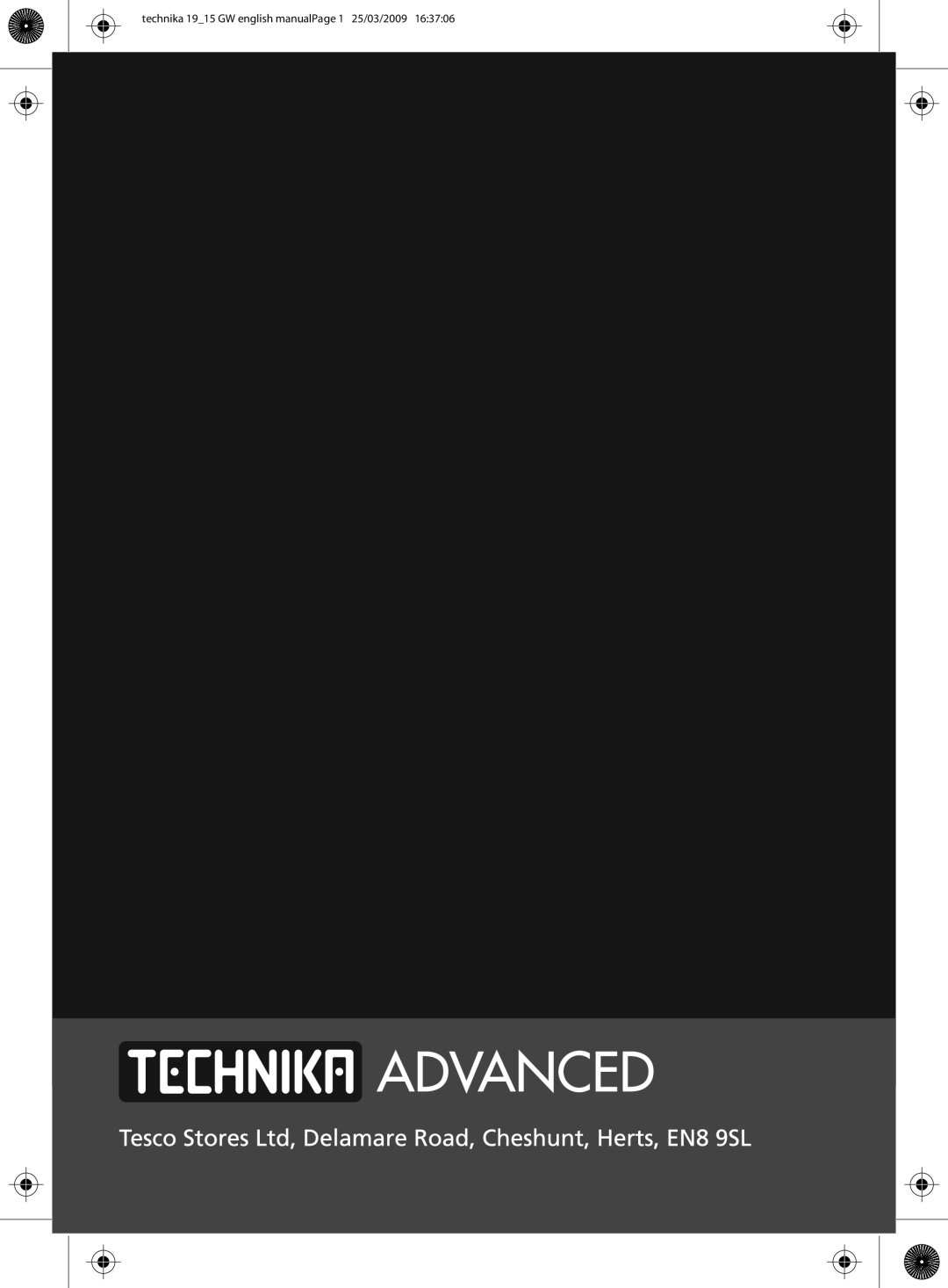 Technika LCD19W-219 Technika 1915 GW english manualPage 1 25/03/2009 