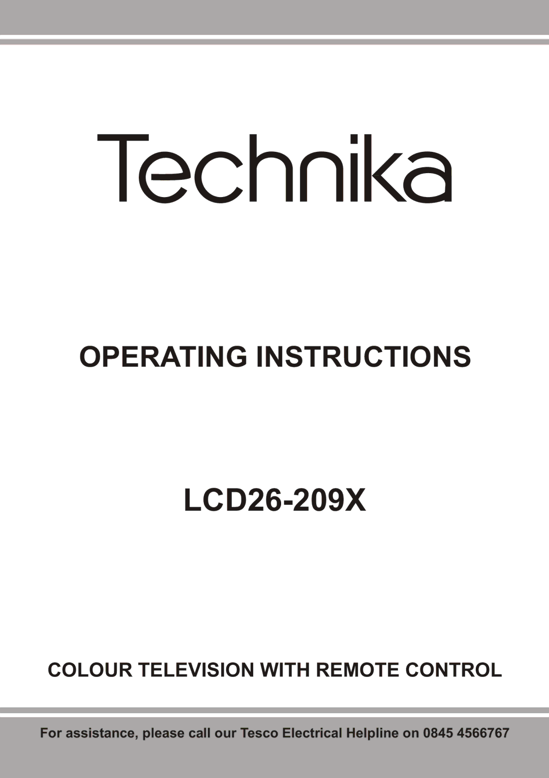 Technika LCD26-209X manual 