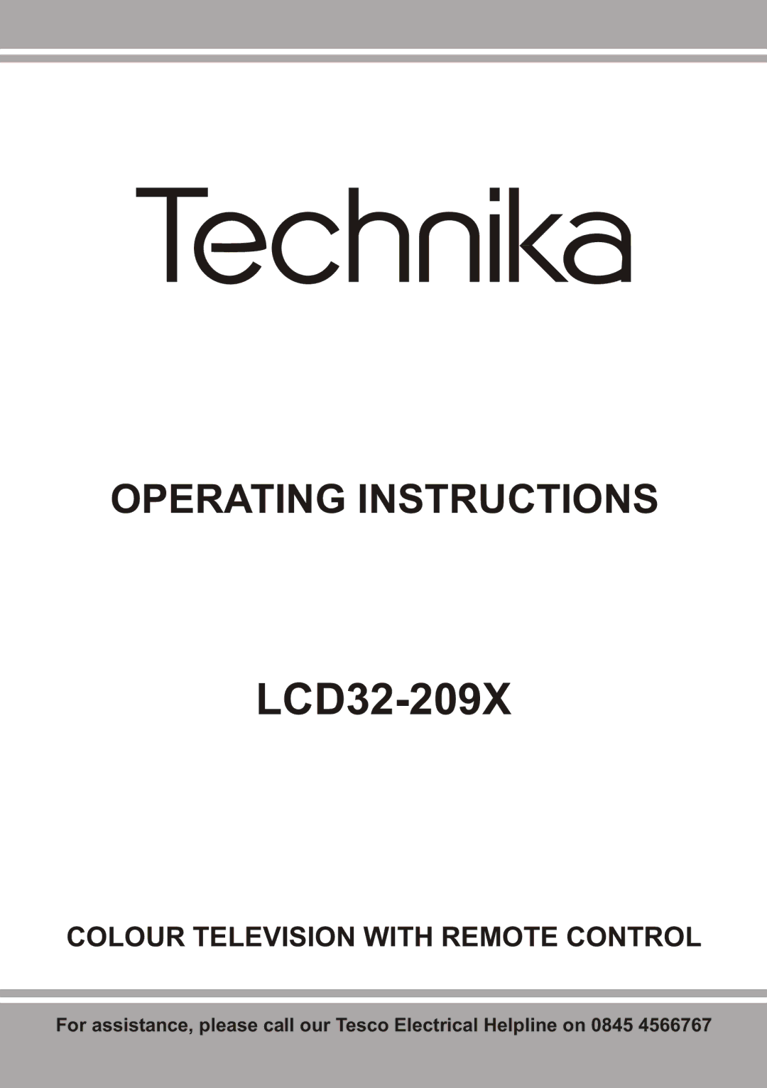 Technika LCD32-209X operating instructions 