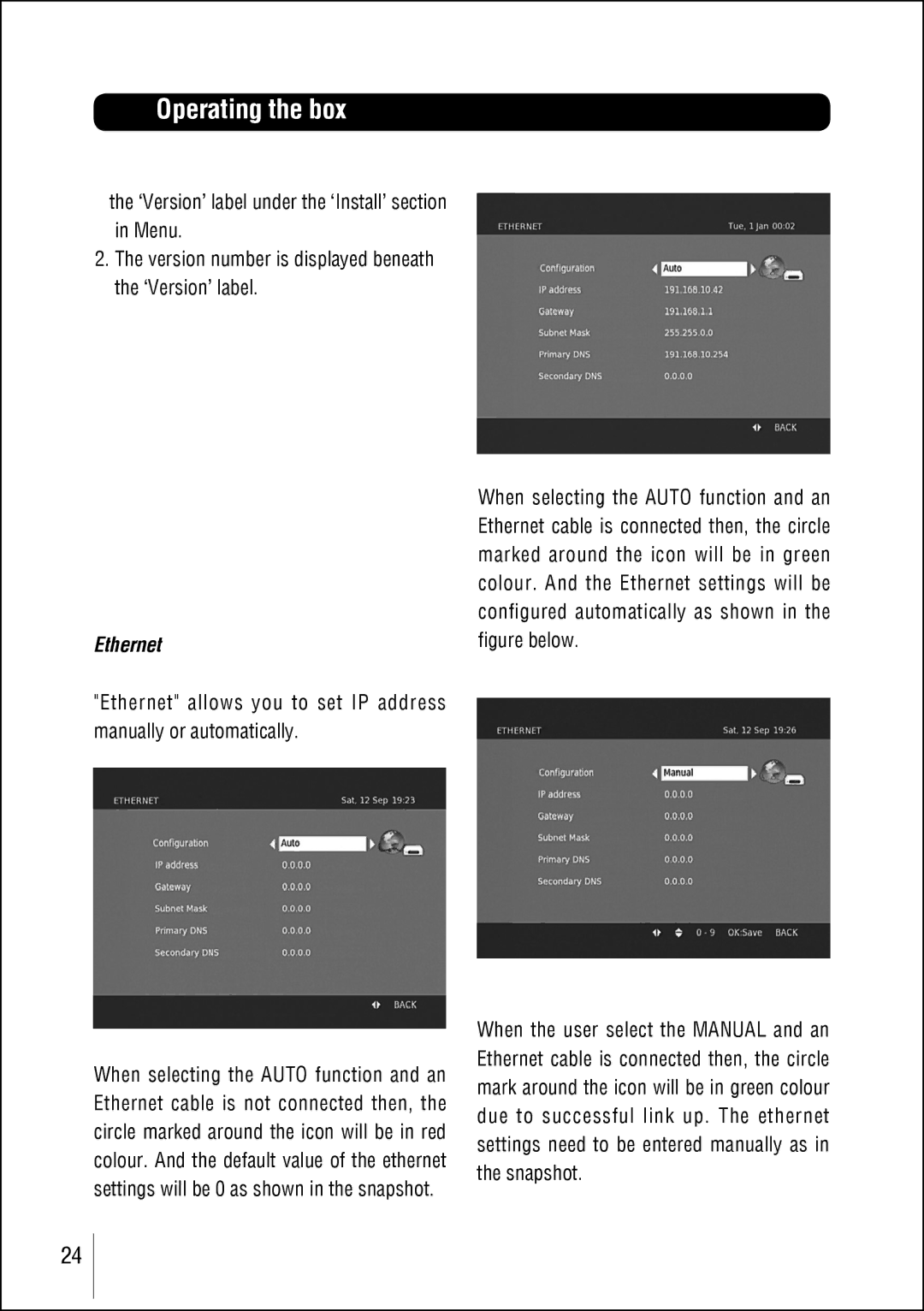 Technika STBHDIS2010 manual Ethernet 