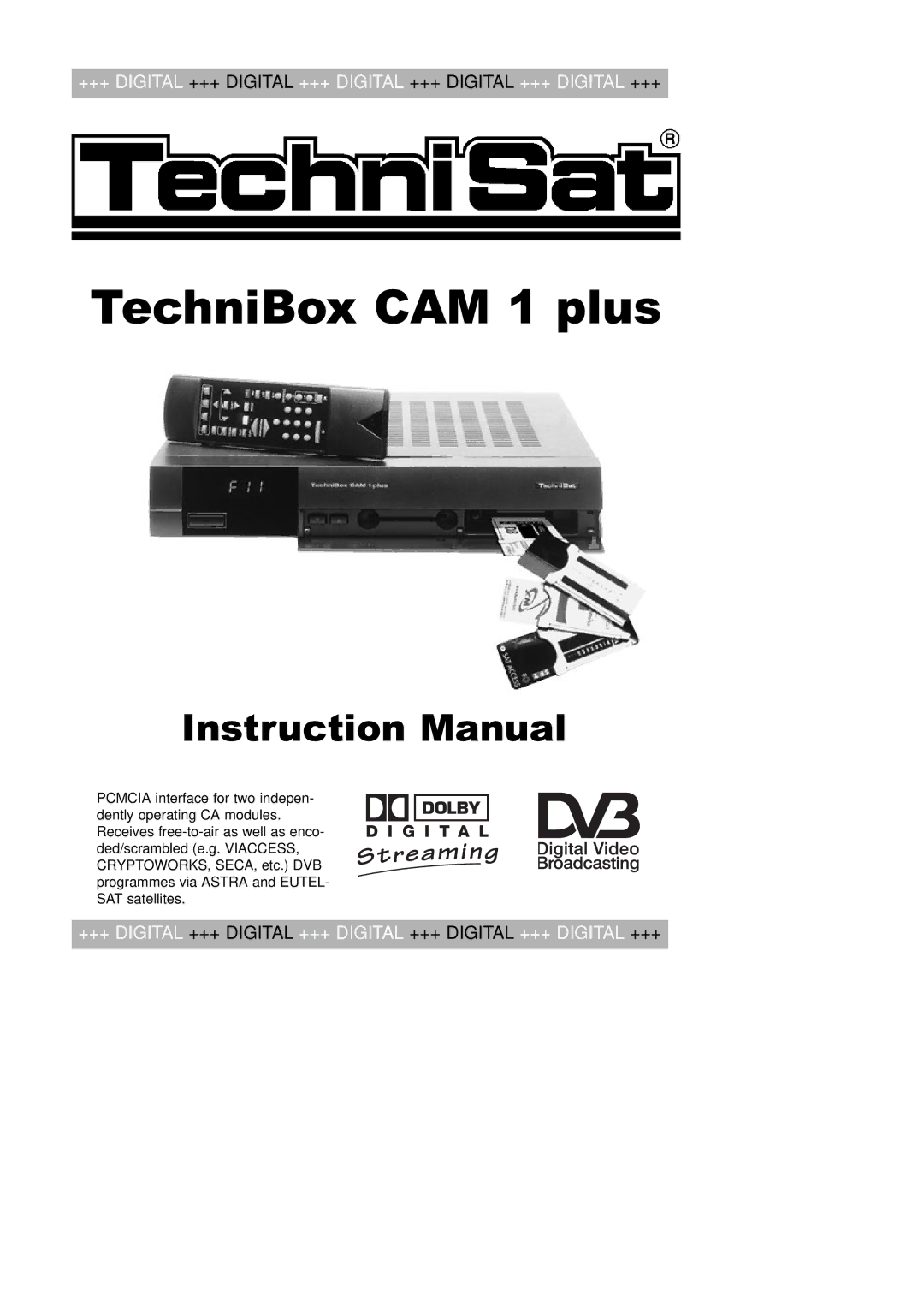 TechniSat instruction manual TechniBox CAM 1 plus 