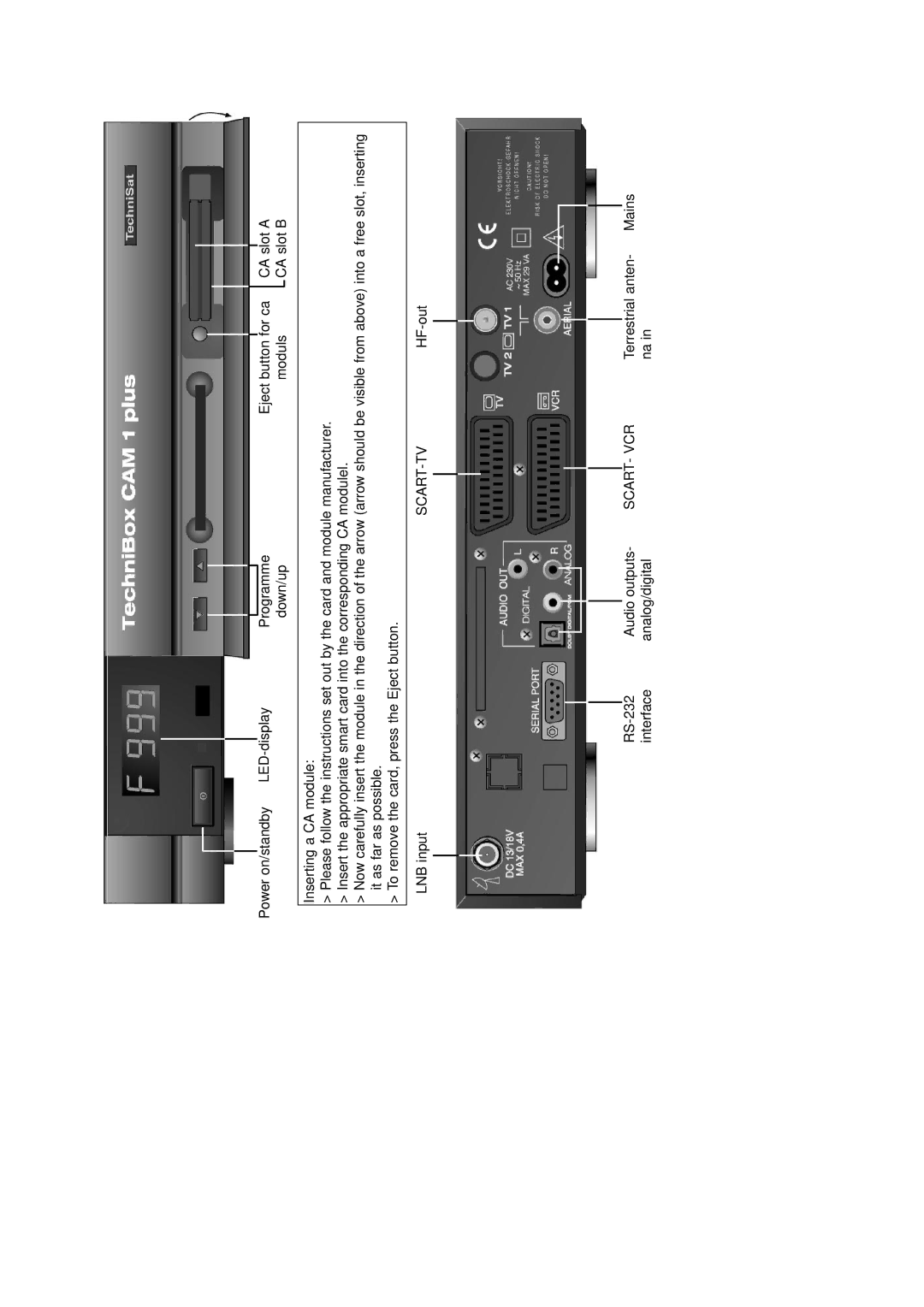 TechniSat CAM 1 plus instruction manual Scart-Tv 