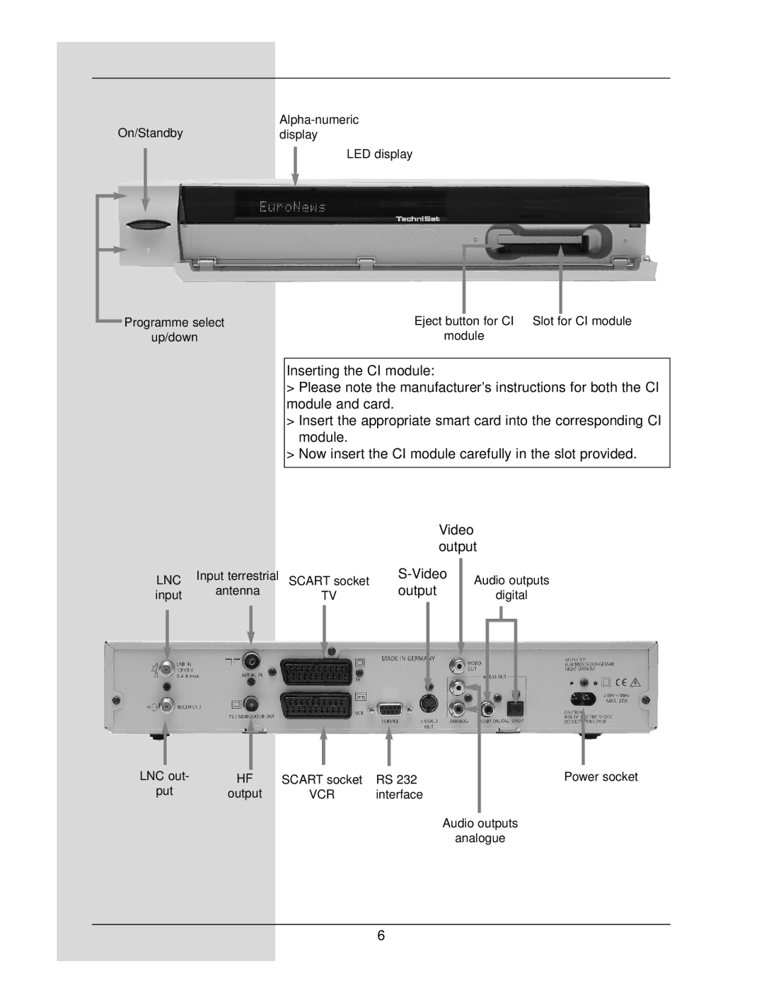 TechniSat DigiCorder S1 manual Video 