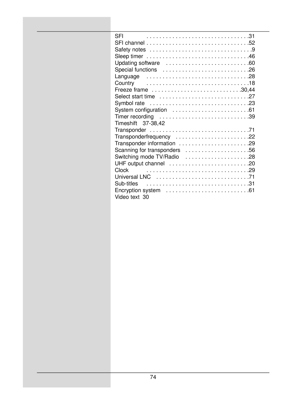 TechniSat DigiCorder S1 manual Sfi 