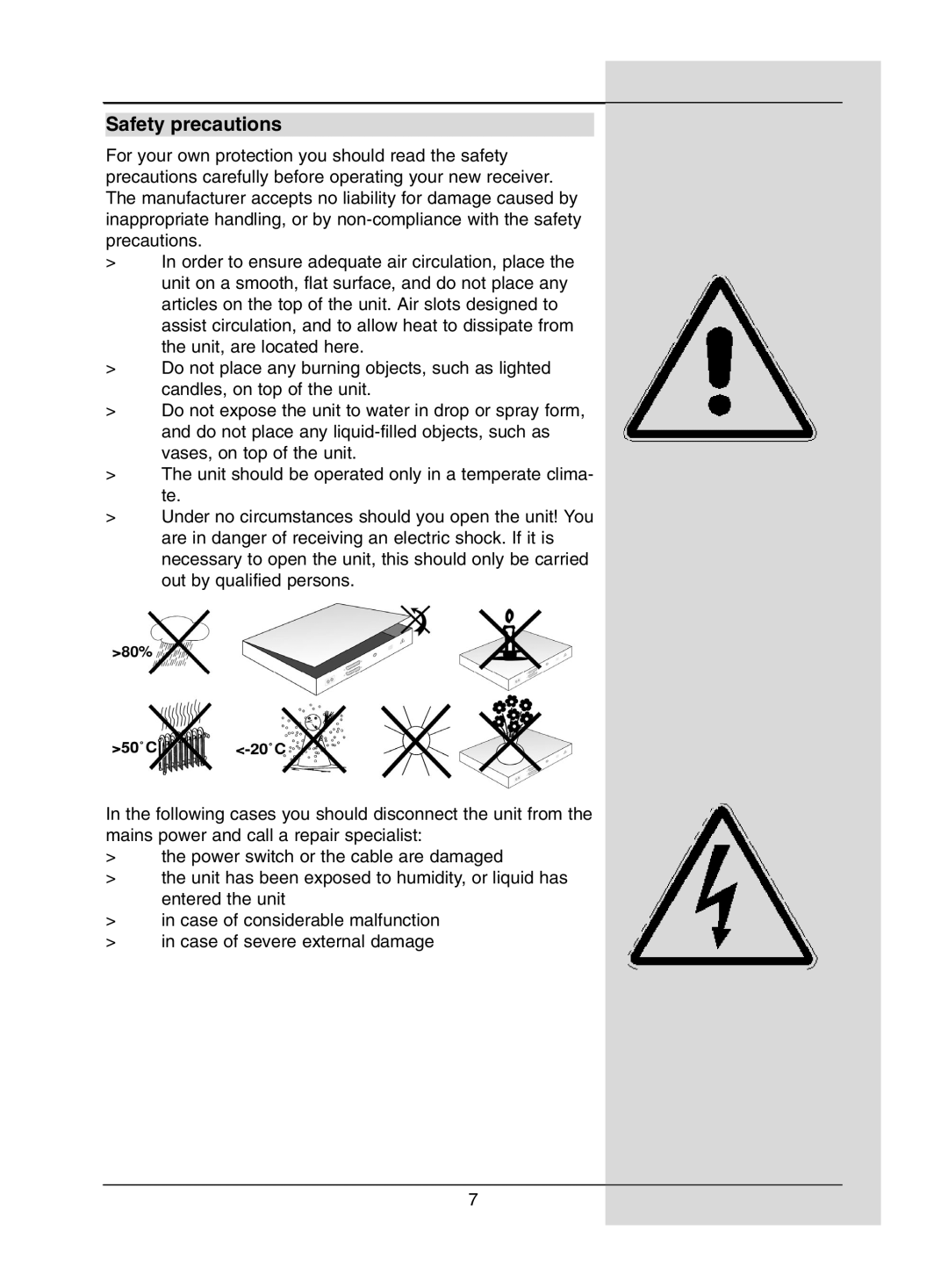 TechniSat DigiPal1 manual Safety precautions 