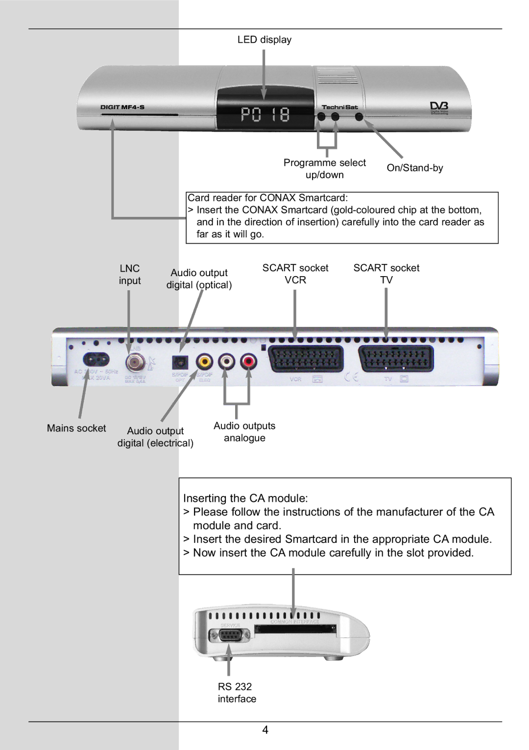 TechniSat DIGIT MF4-S manual Vcr 