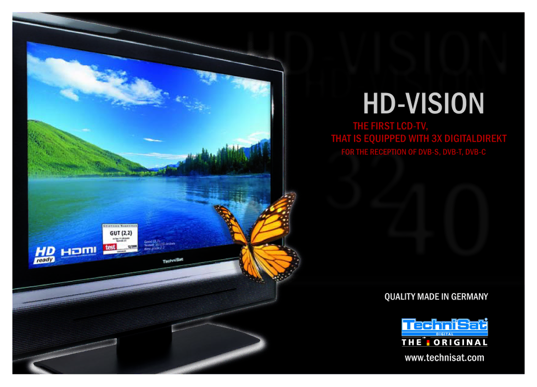 TechniSat DVB-T, DVB-S, DVB-C manual Hd-Vision 