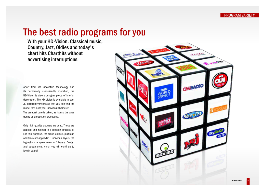 TechniSat DVB-T, DVB-S, DVB-C manual Best radio programs for you 