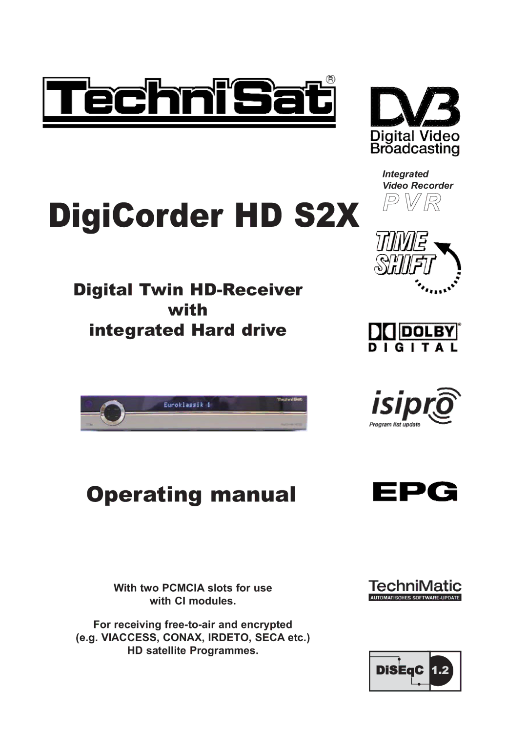 TechniSat manual DigiCorder HD S2X P V R, DiSEqC 